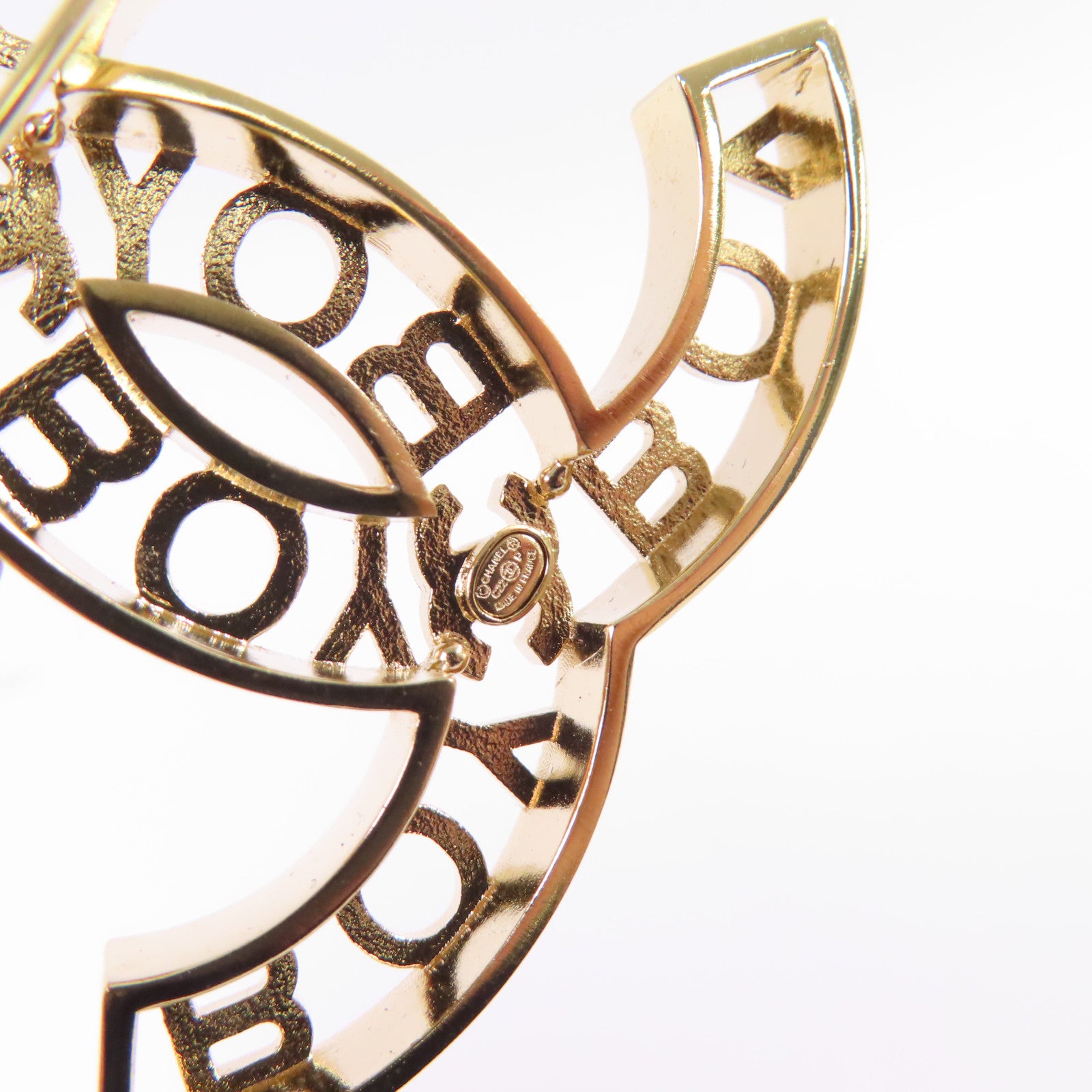 CHANEL 金屬/水鑽CC Brooch胸針