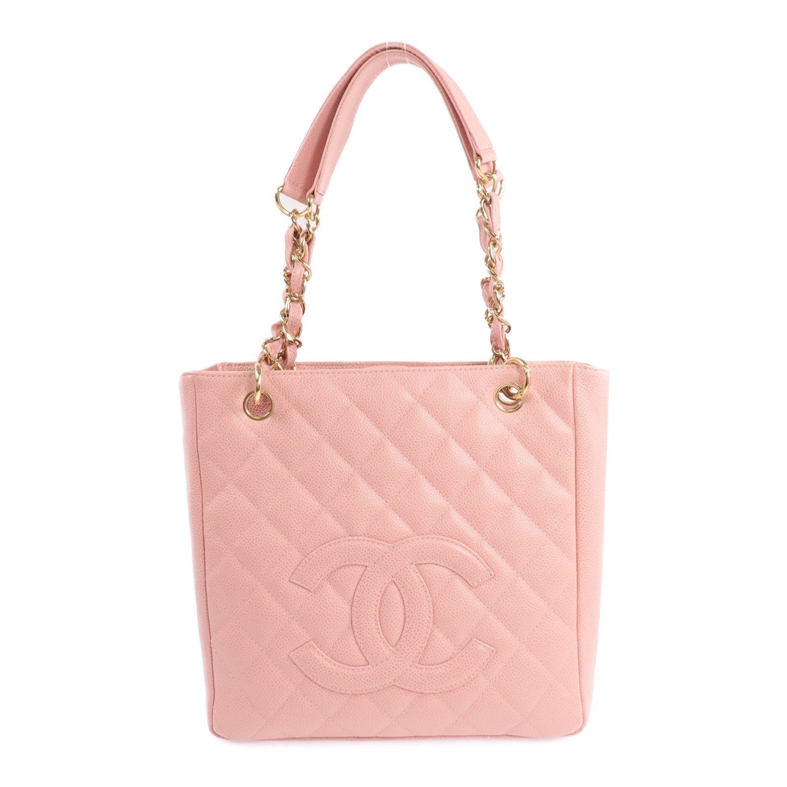 CHANEL PST Petite Shopping Tote Bag金扣鏈帶肩背袋