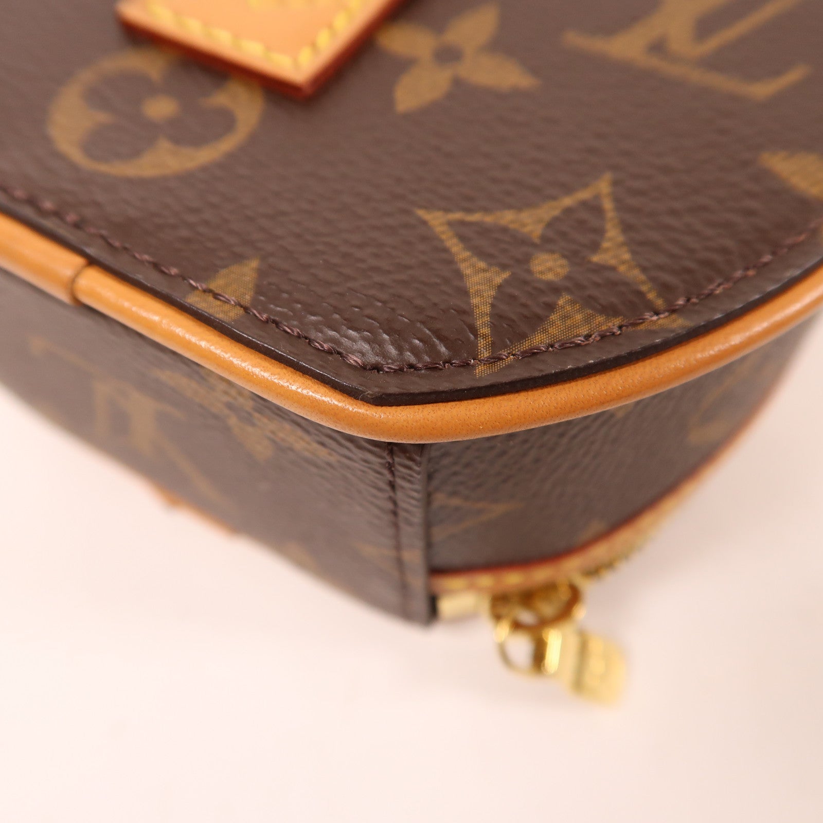 LOUIS VUITTON Monogram Mini Boite Chapeau金扣手挽肩背兩用袋棕色
