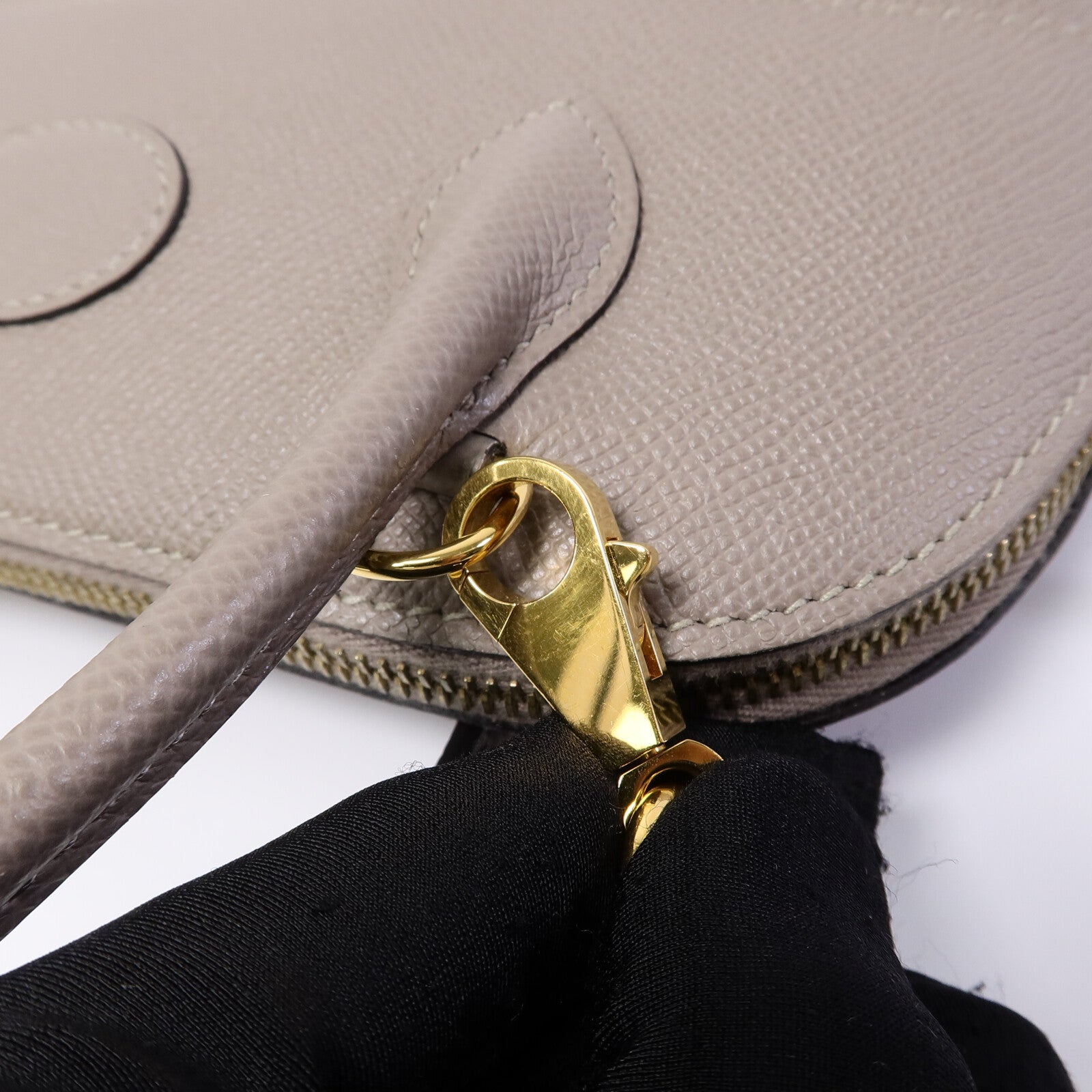 HERMES Epsom皮革Bolide 27手挽肩背兩用袋Gris Tourterelle
