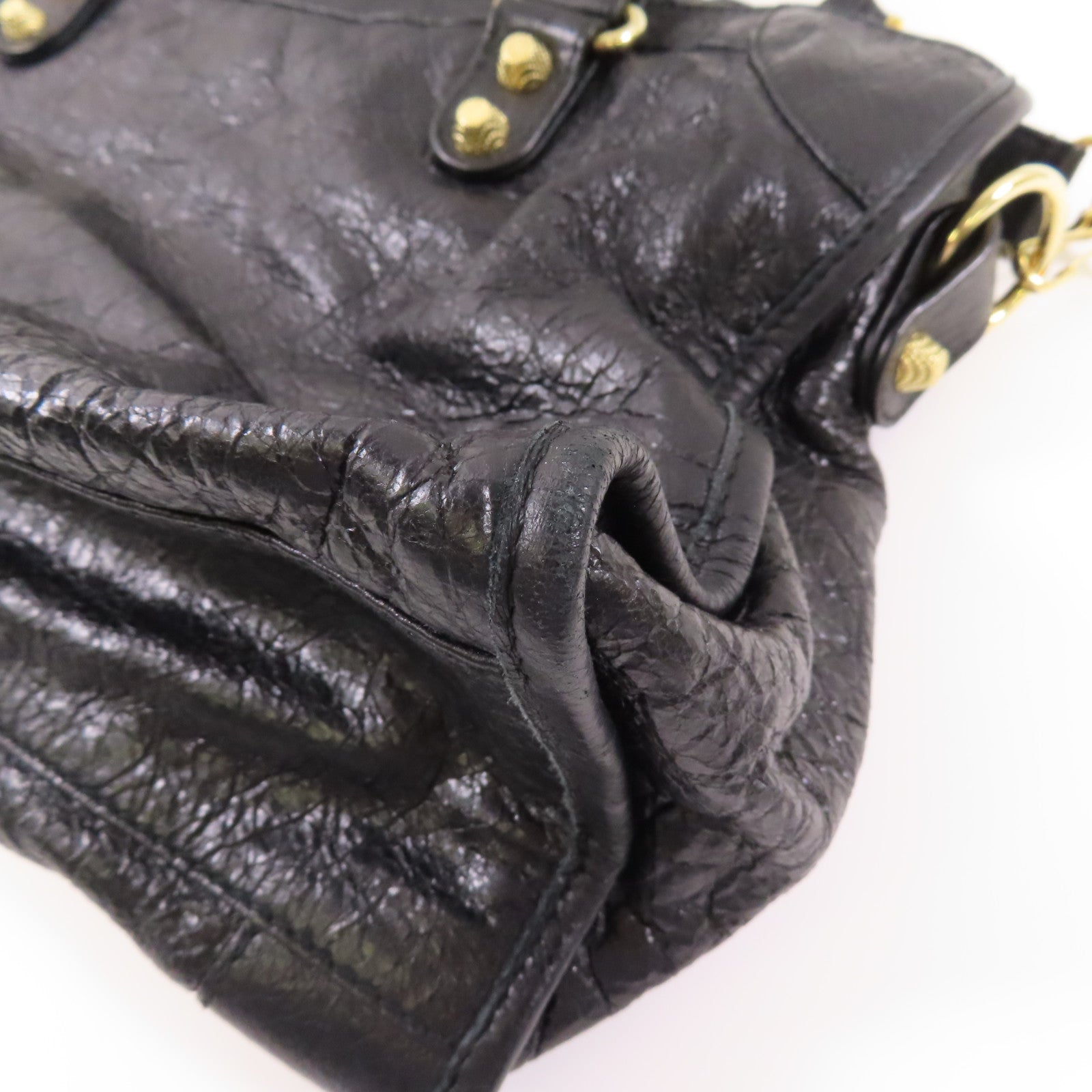 BALENCIAGA 牛皮皮革Giant City金扣手挽肩背兩用袋