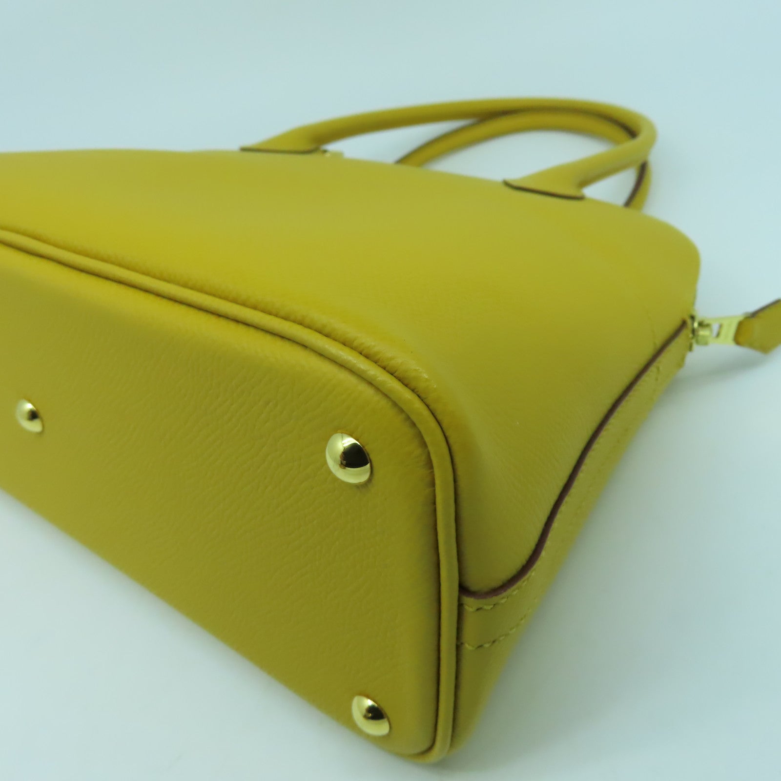 HERMES 【激減優惠】Epsom皮革Bolide 27金扣手挽肩背兩用袋Jaune Ambre黃色