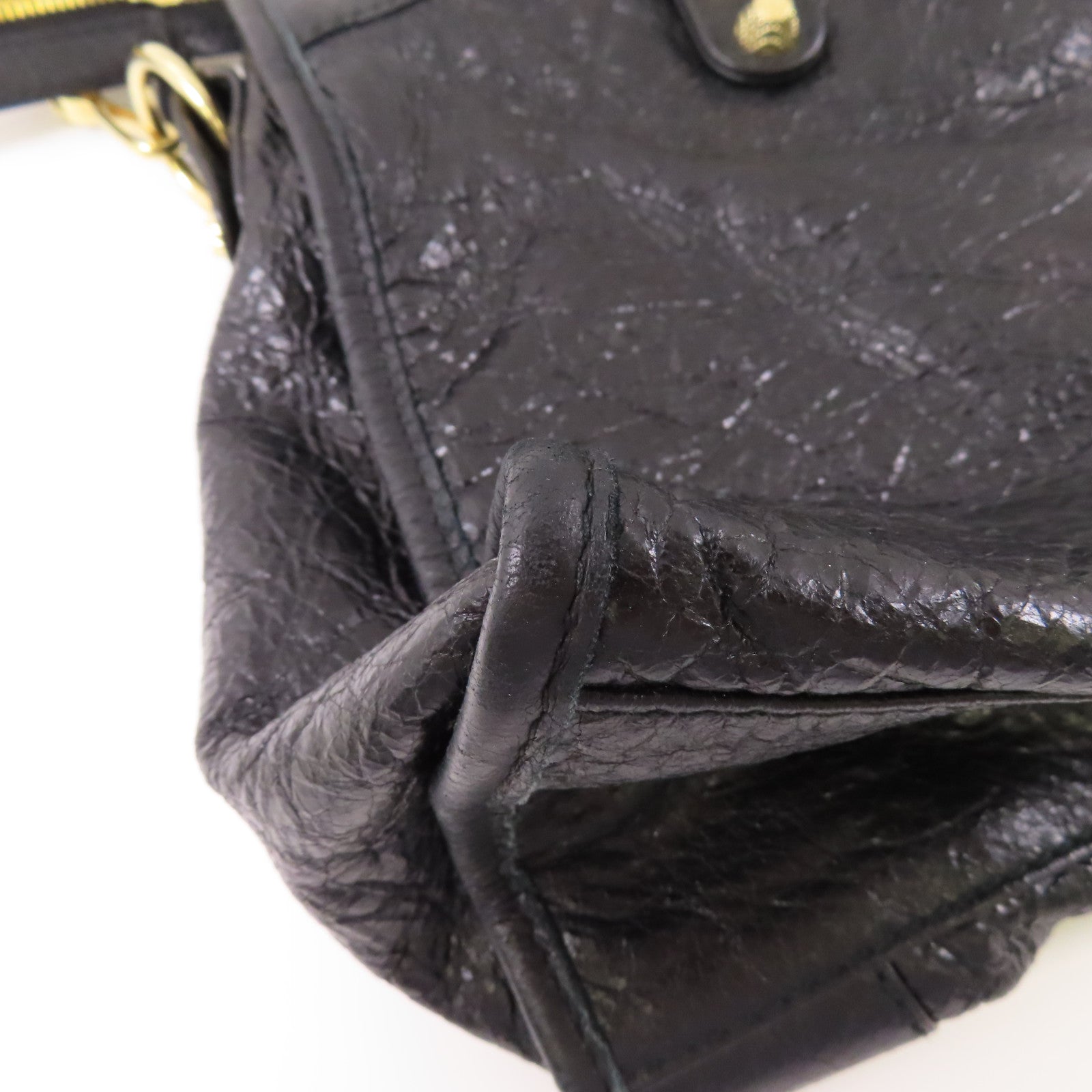 BALENCIAGA 牛皮皮革Giant City金扣手挽肩背兩用袋
