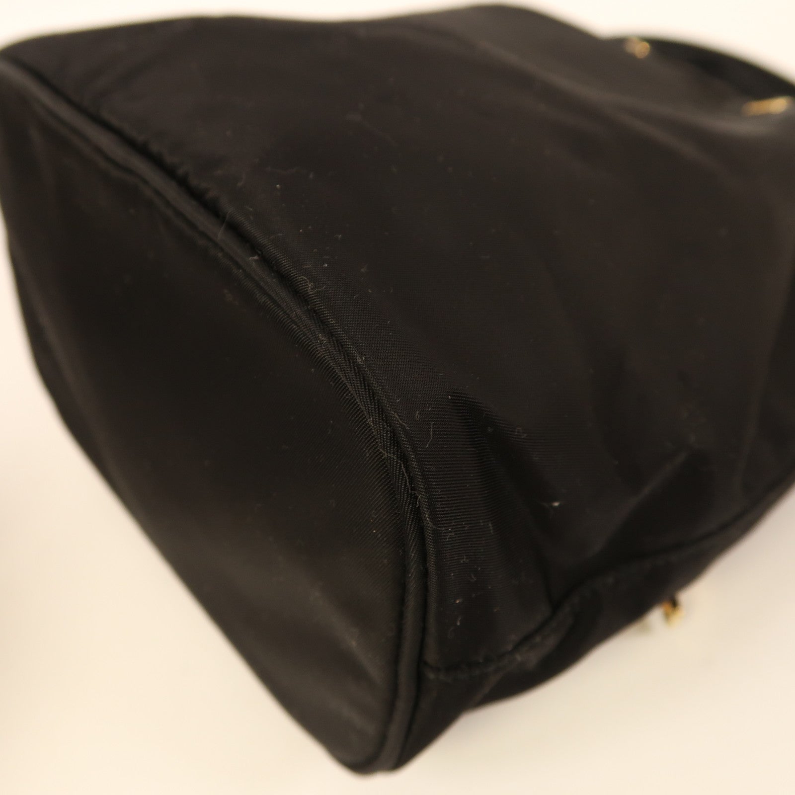 PRADA 尼龍Shoulder Bag金扣手挽肩背兩用袋黑色