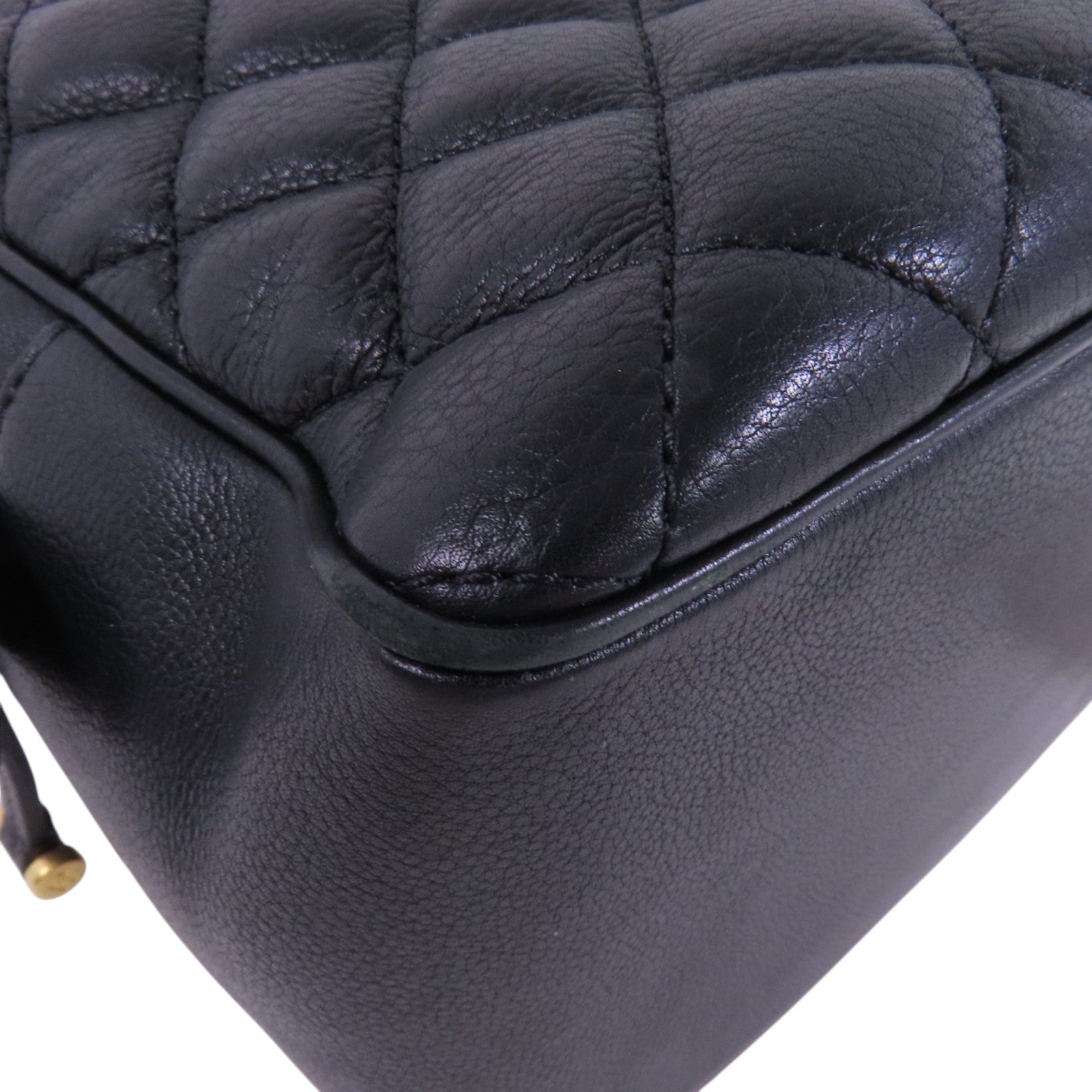 CHANEL 牛皮皮革Chain Shoulder金扣手挽肩背兩用袋