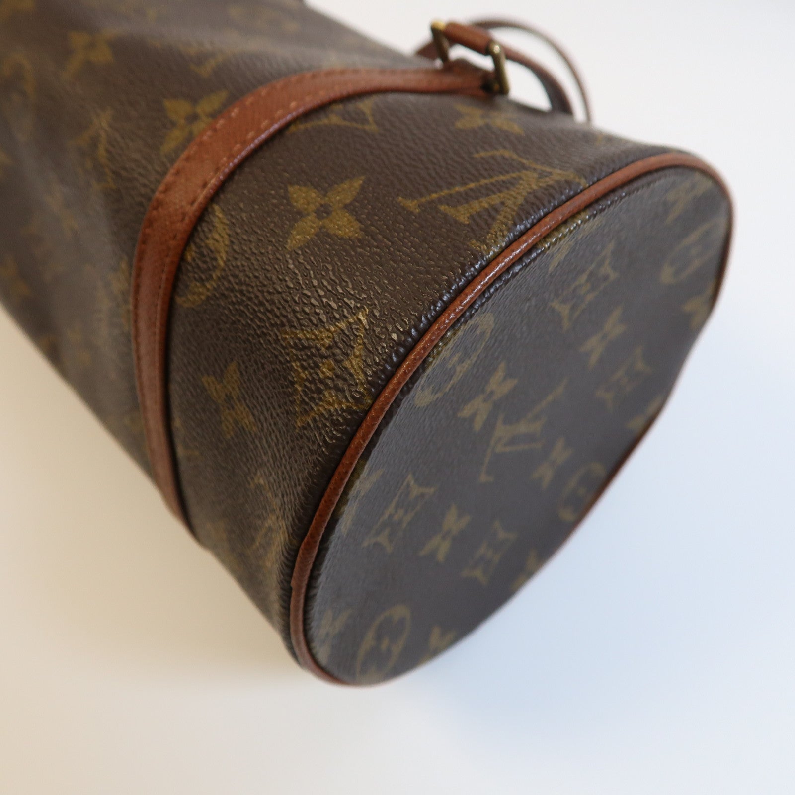 LOUIS VUITTON Monogram Papillon PM金扣肩背袋啡色