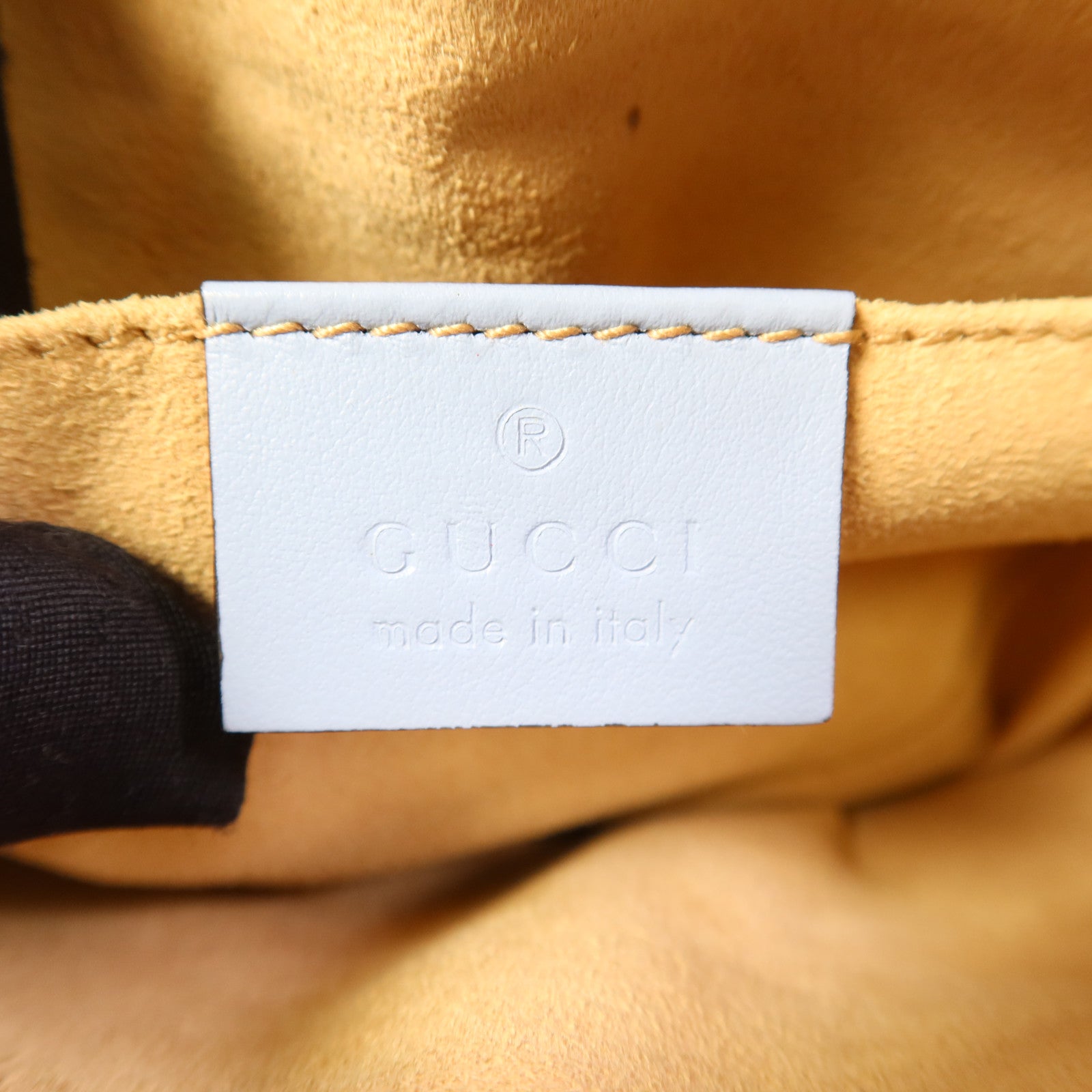 GUCCI 牛皮皮革GG Marmorrt銀扣肩背袋