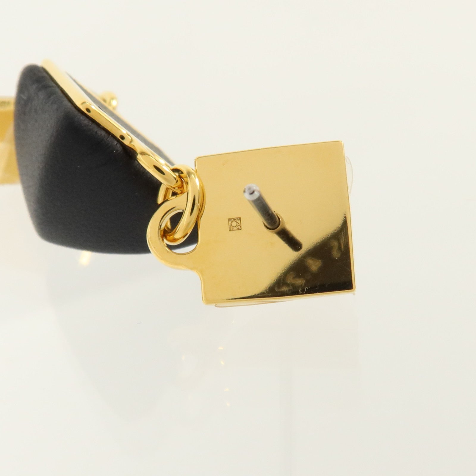 HERMES 金屬/Swift皮革Disco Faubourg Earrings耳環