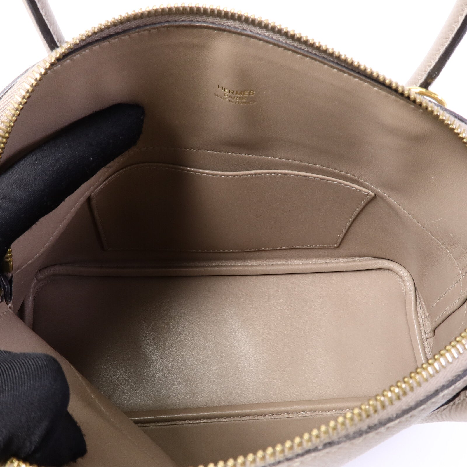 HERMES Epsom皮革Bolide 27手挽肩背兩用袋Gris Tourterelle