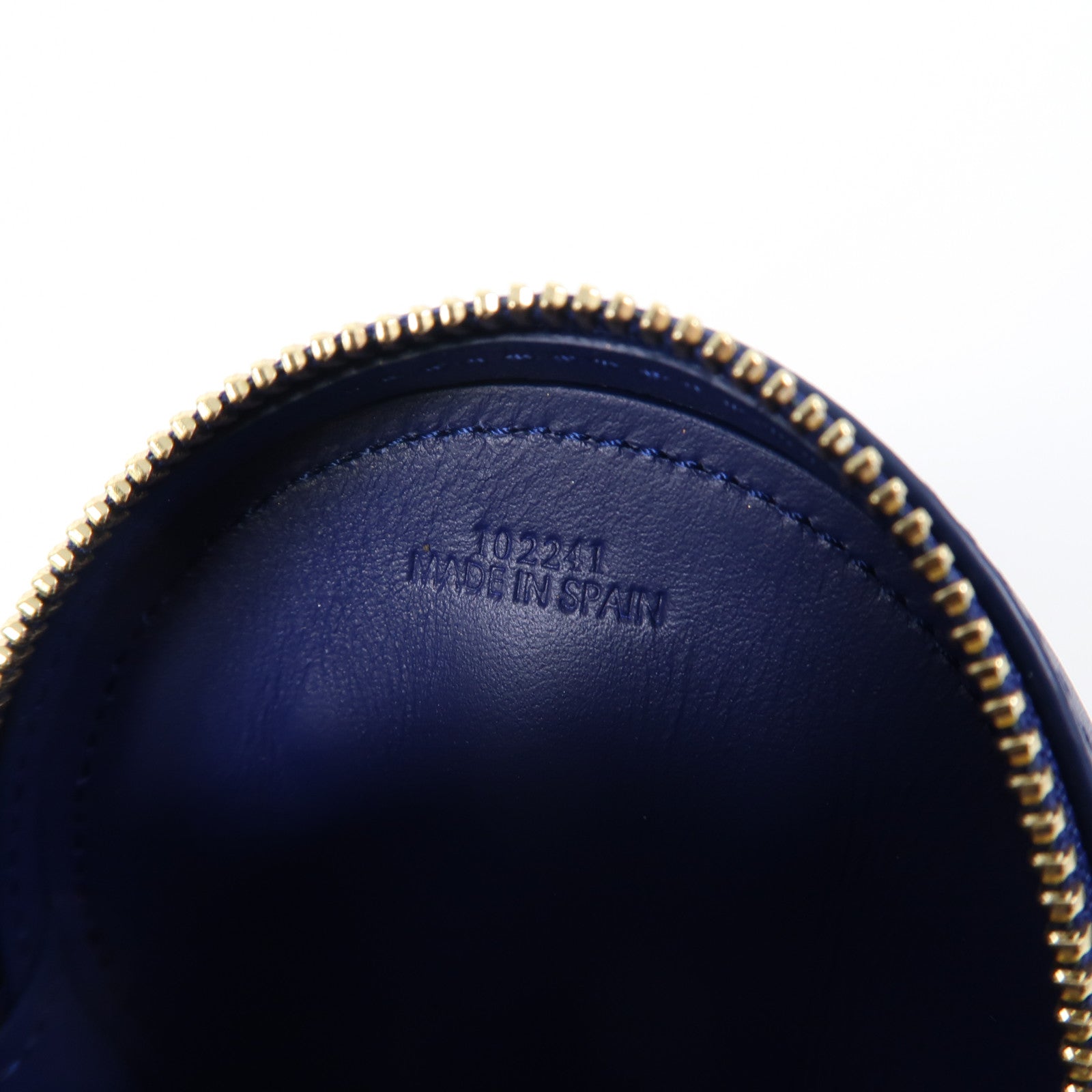 LOEWE 【激減優惠】牛皮皮革Inflated Anagram Cookie金扣零錢包藍色