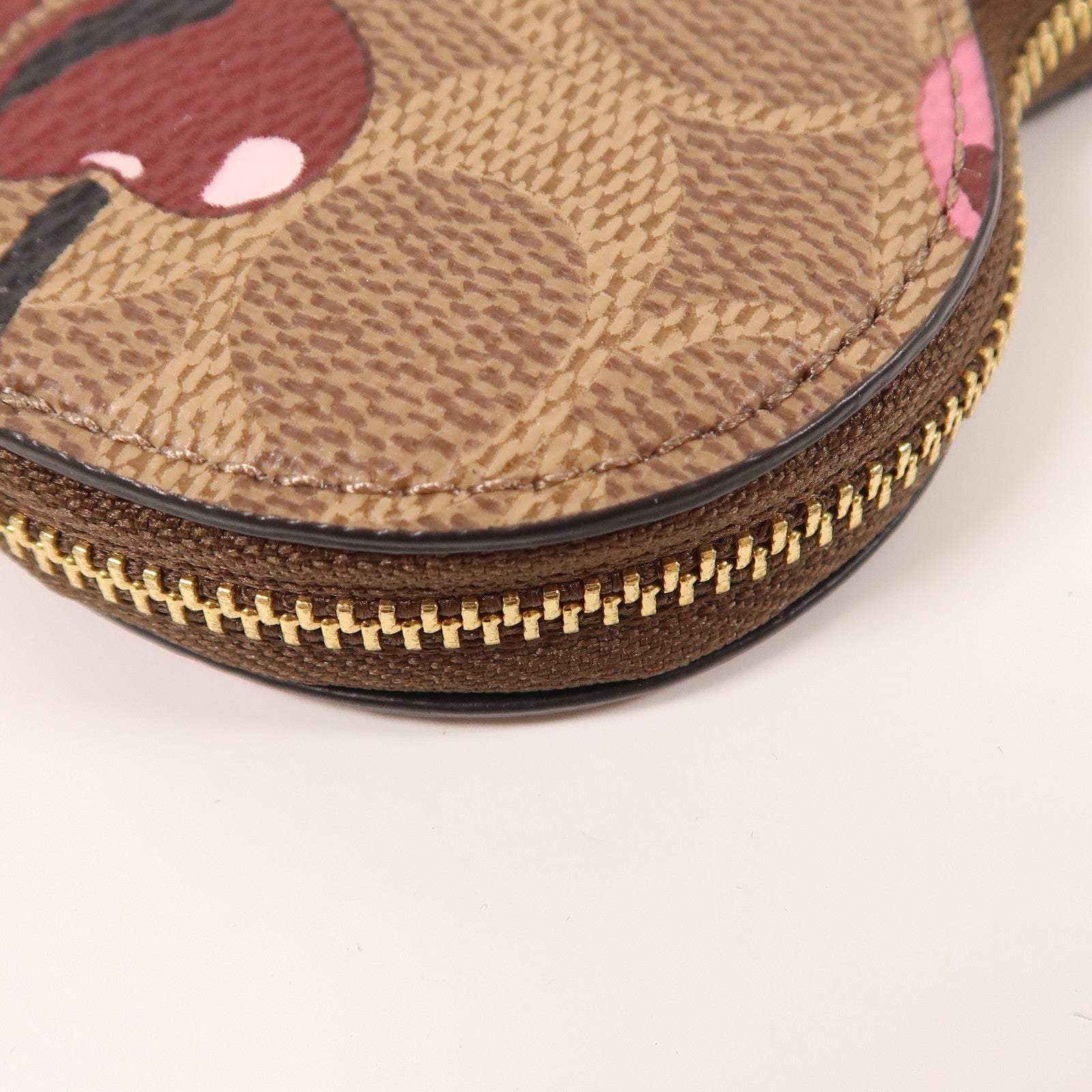 COACH 塗層帆布Heart Coin Case金扣零錢包