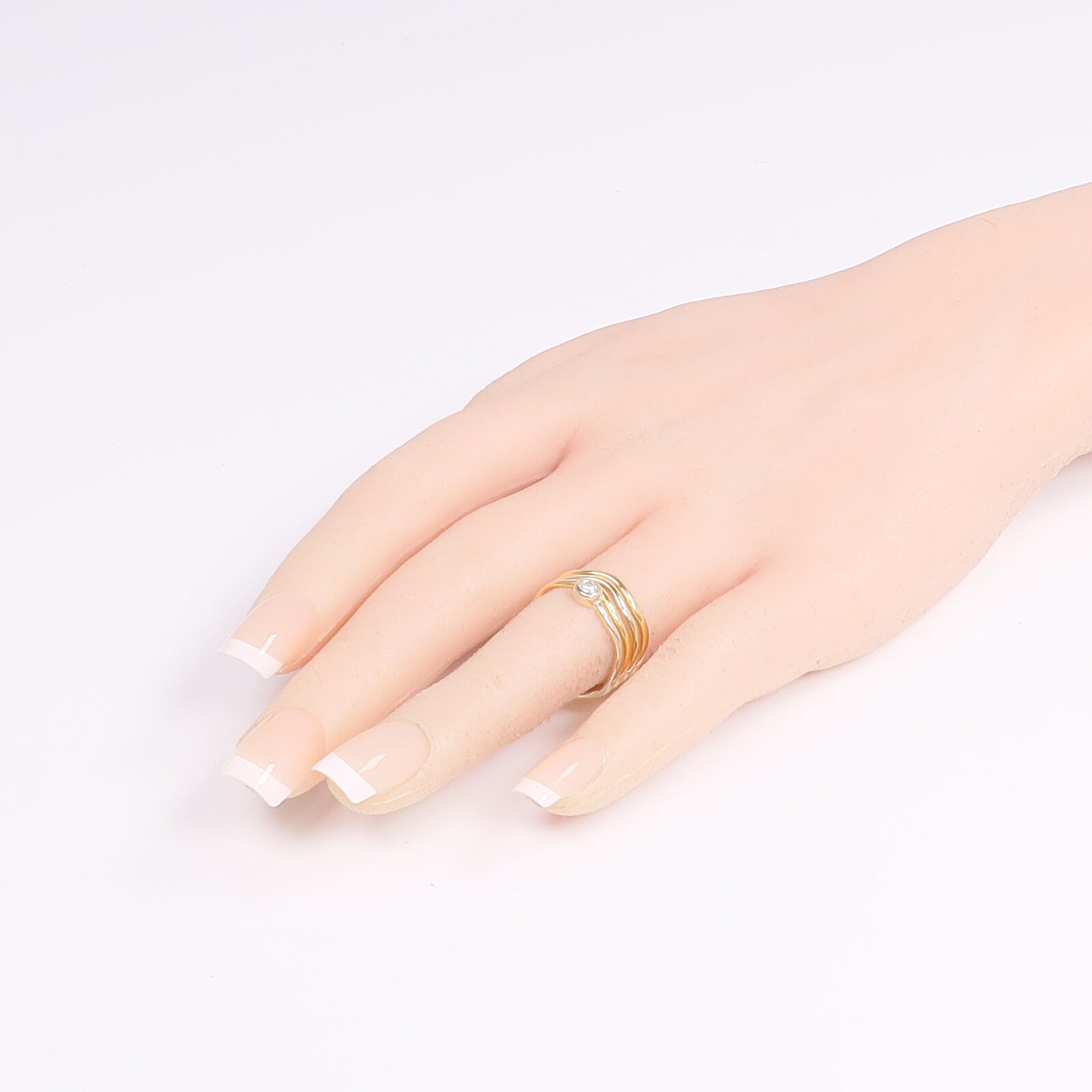 JEWELRY 18K黃金/白金Ring鑽石戒指US#6