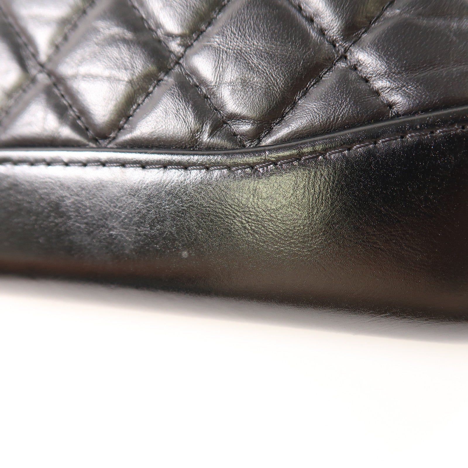 CHANEL 牛皮皮革Gabrielle WOC Wallet On Chain Shoulder Bag金扣鏈帶肩背袋