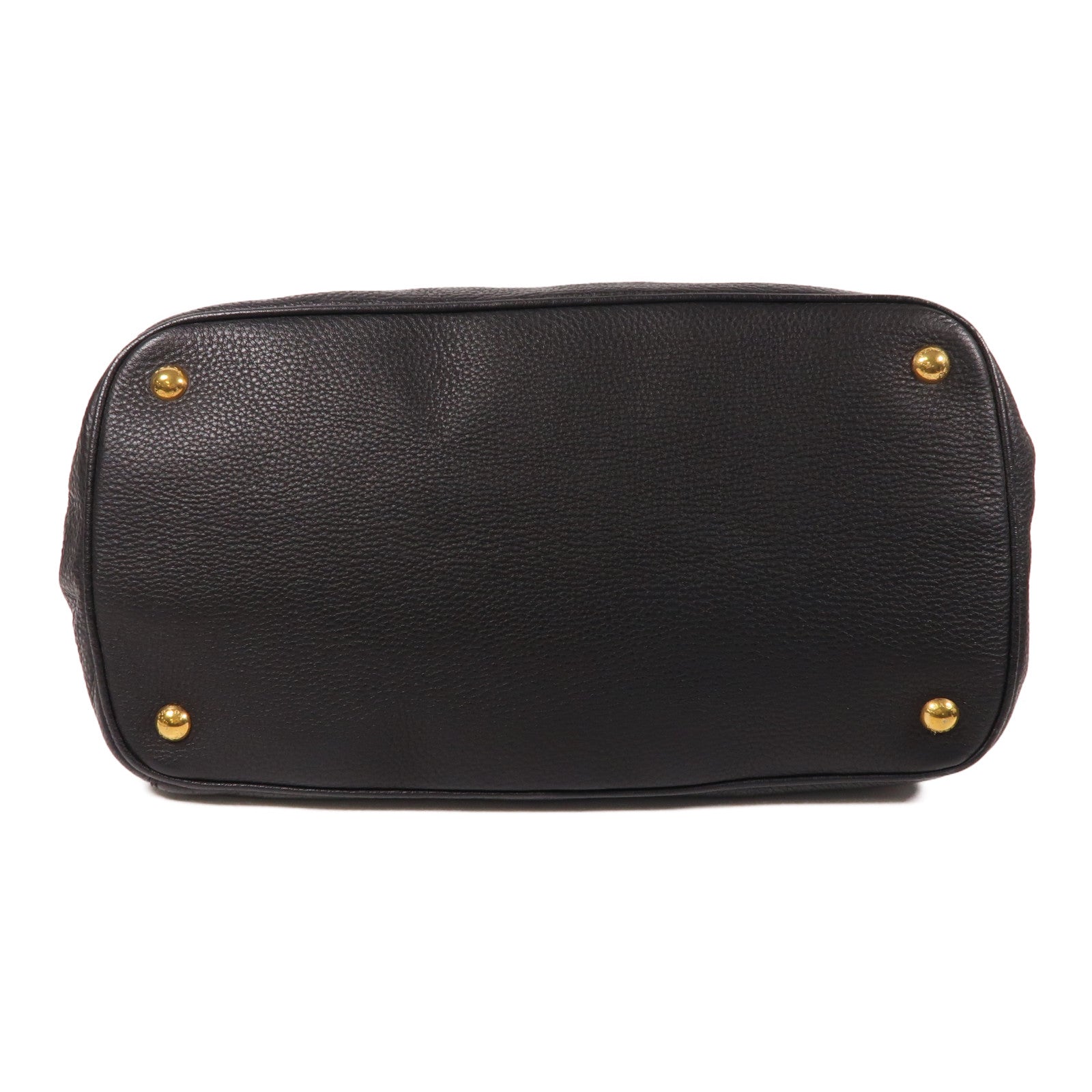 PRADA 牛皮皮革2 Way Shoulder Bag金扣手挽肩背兩用袋黑色