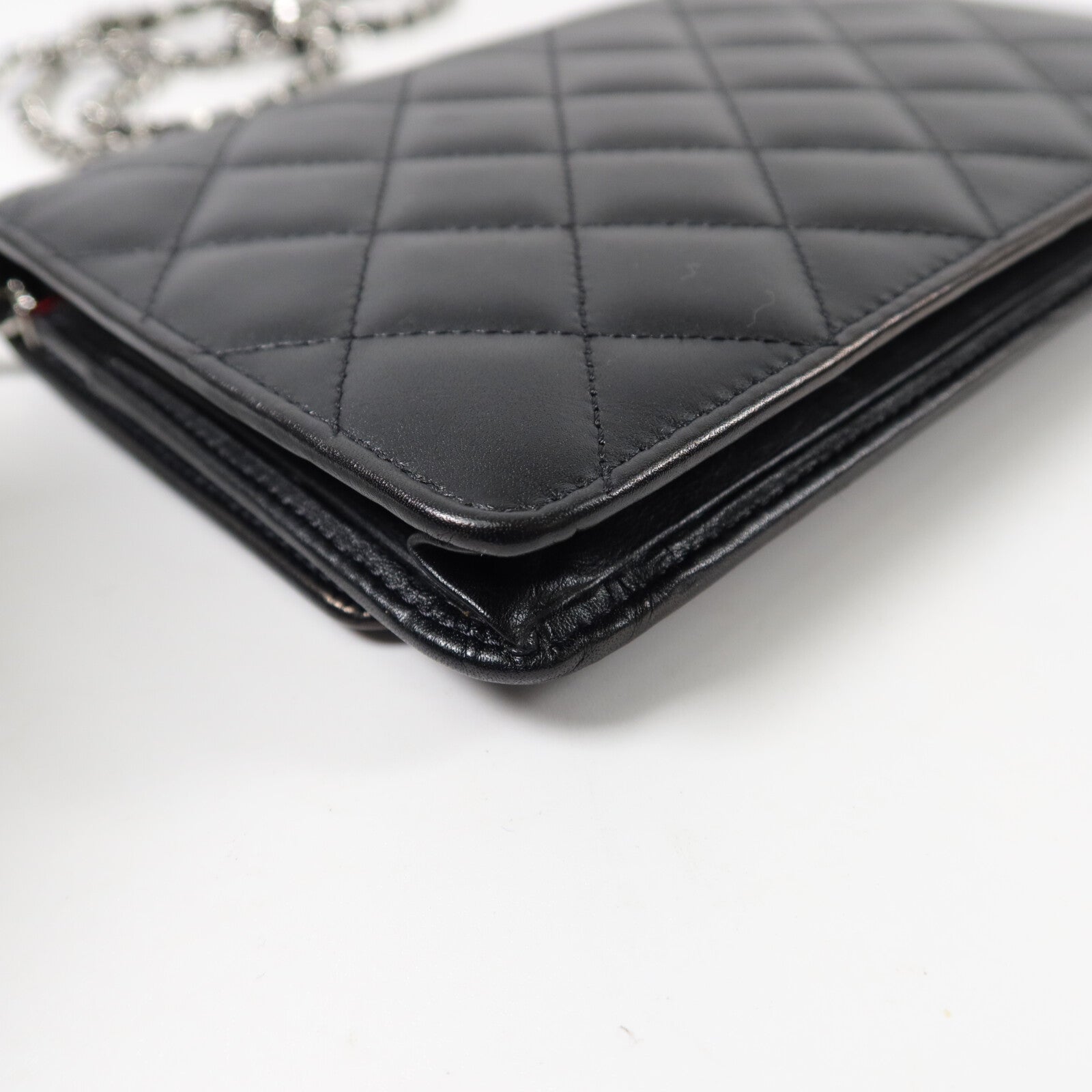 CHANEL 羊皮皮革Cambon Woc鏈帶肩背袋