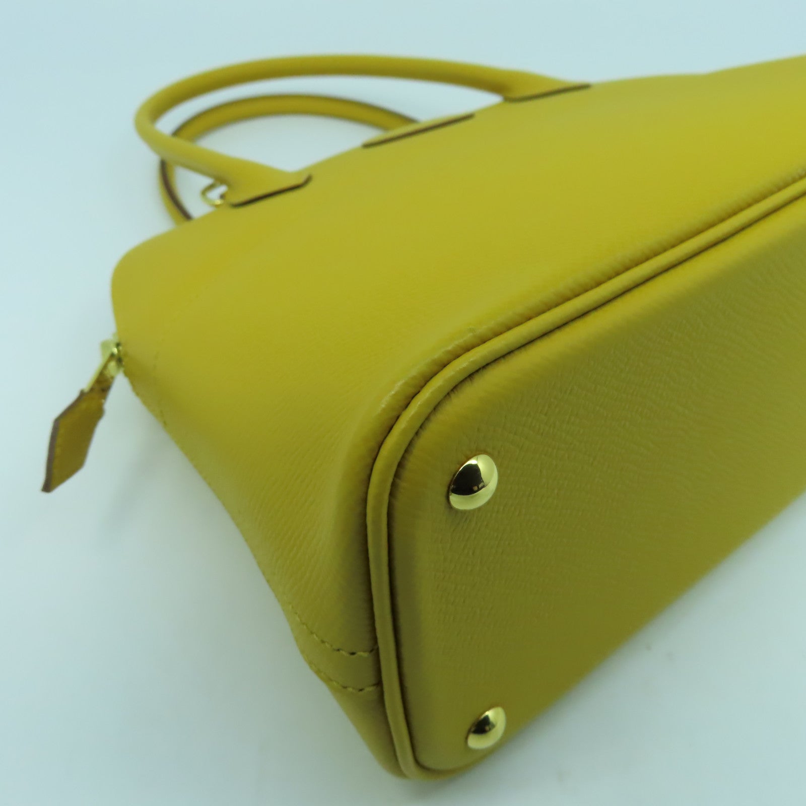 HERMES 【激減優惠】Epsom皮革Bolide 27金扣手挽肩背兩用袋Jaune Ambre黃色