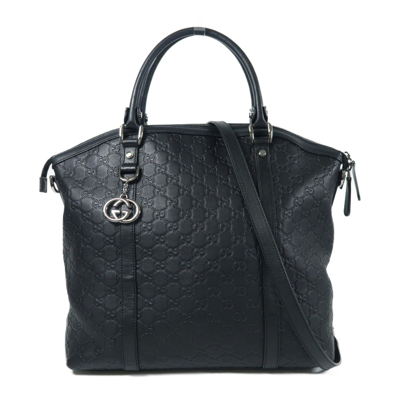 GUCCI GG SHW 2way Shoulder Bag 339551 Calfskin Leather Black