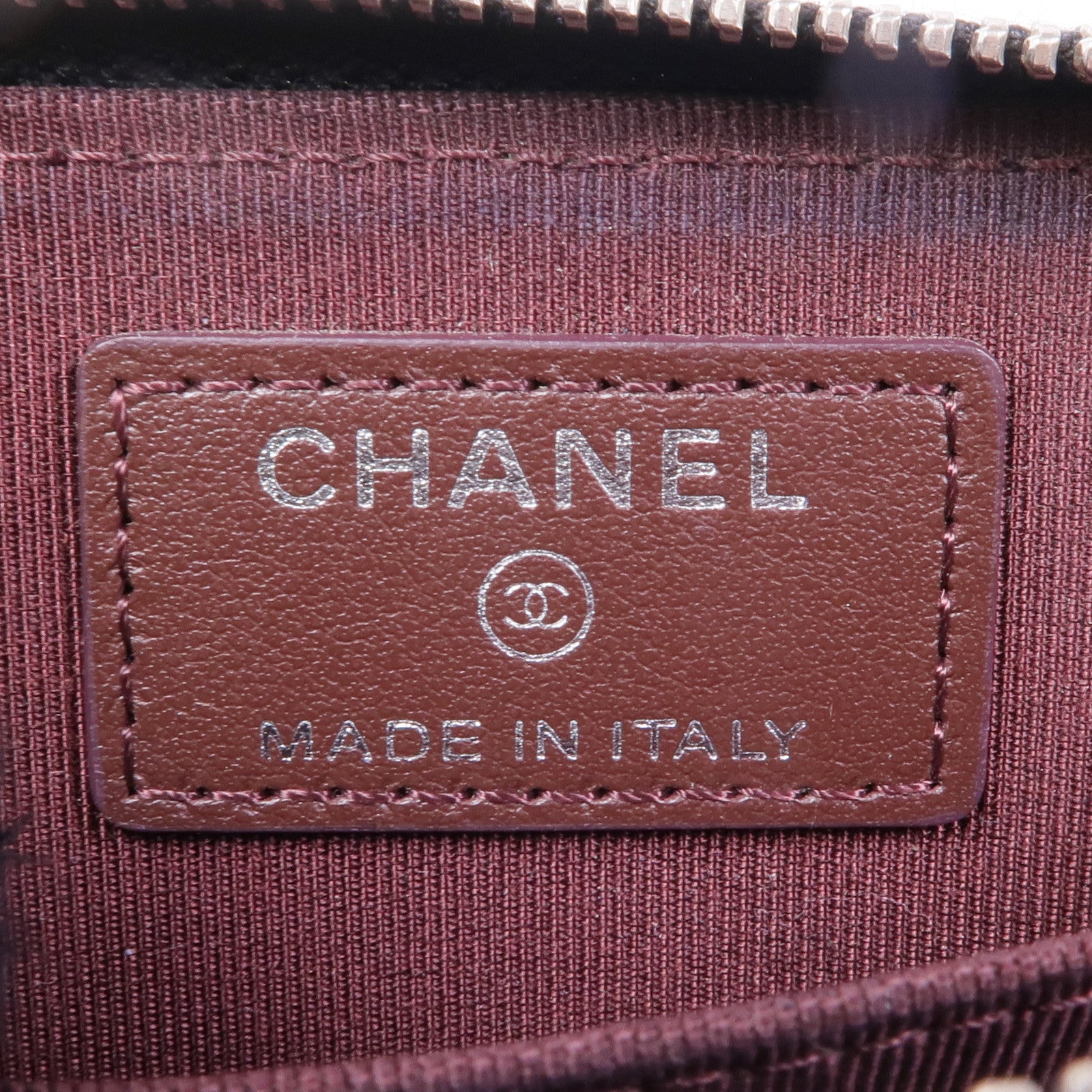 CHANEL 牛皮皮革Coin/Card Case銀扣零錢包/卡片套