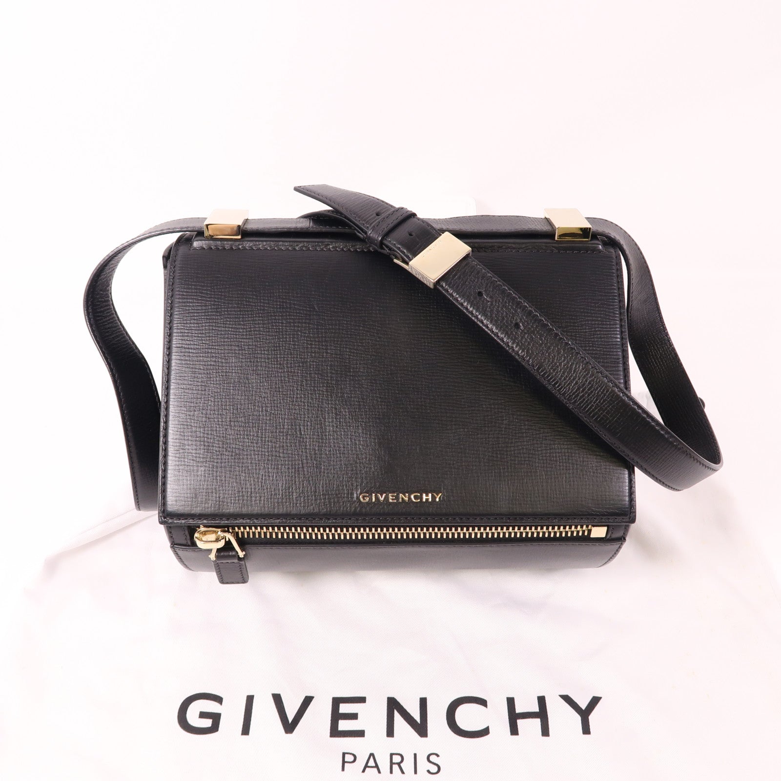 GIVENCHY 牛皮皮革Pandora Box金扣肩背袋
