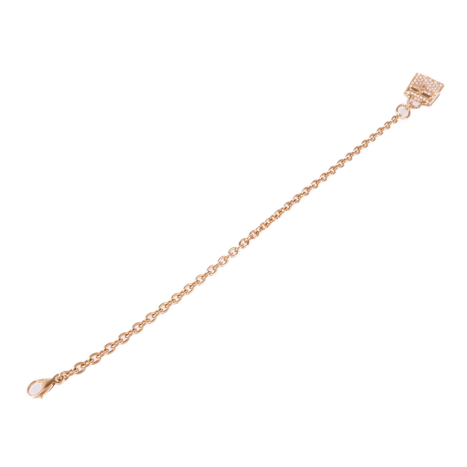 HERMES 18K玫瑰金Birkin Bracelet鑽石項鍊