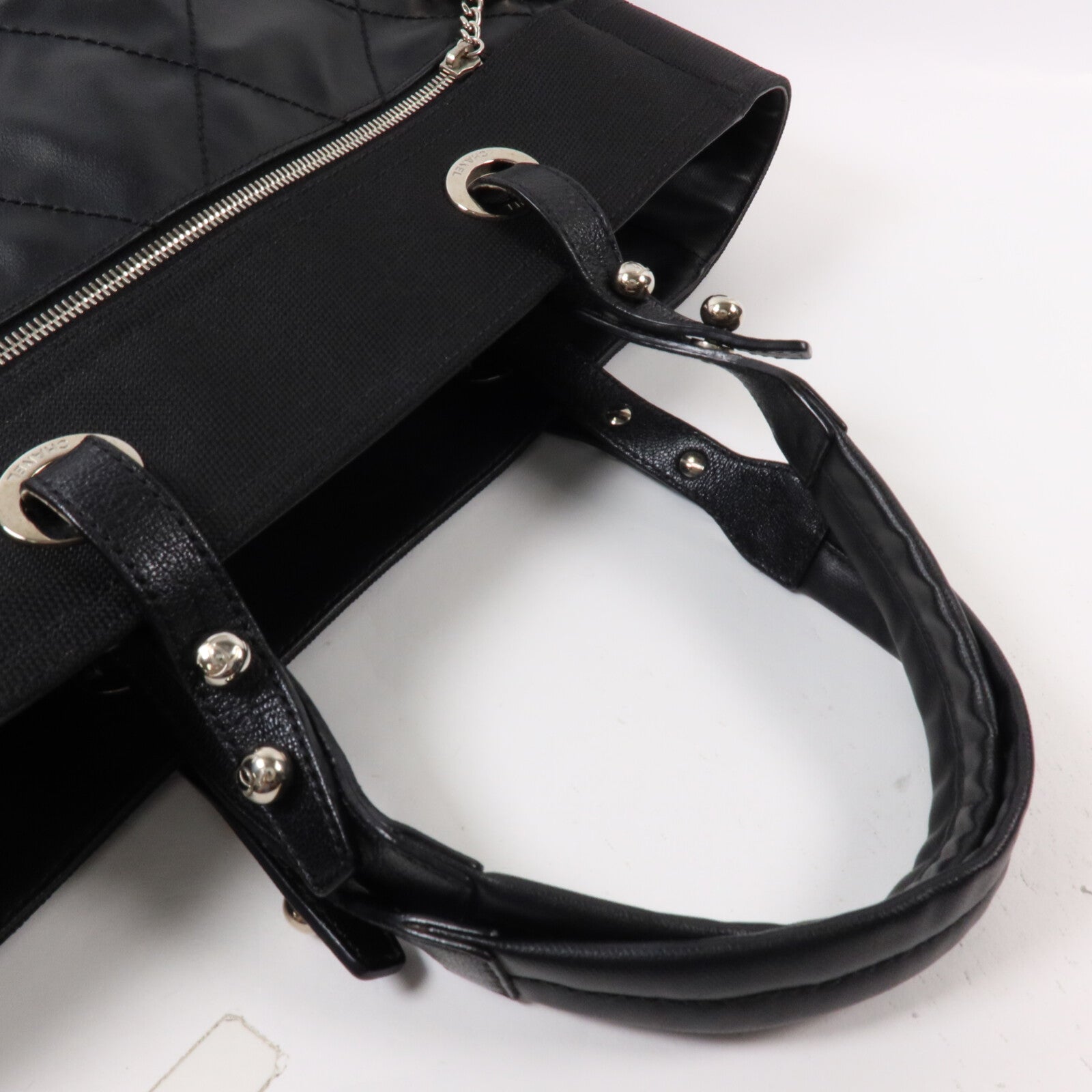 CHANEL 塗層帆布/Paris Biarritz Tote手挽袋