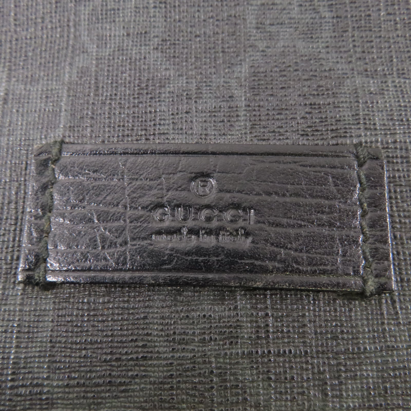 GUCCI GG Shoulder Bag 169935 PVC Coated Canvas Black