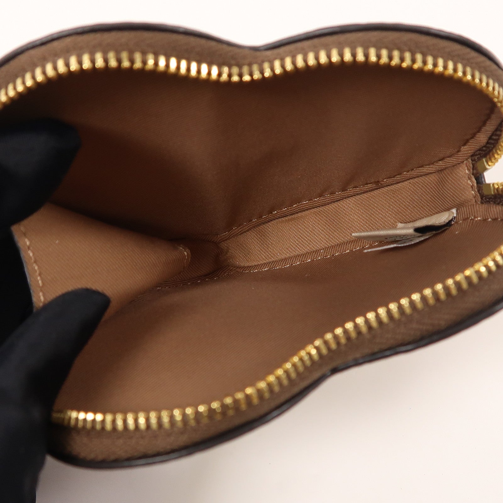COACH 塗層帆布Heart Coin Case金扣零錢包