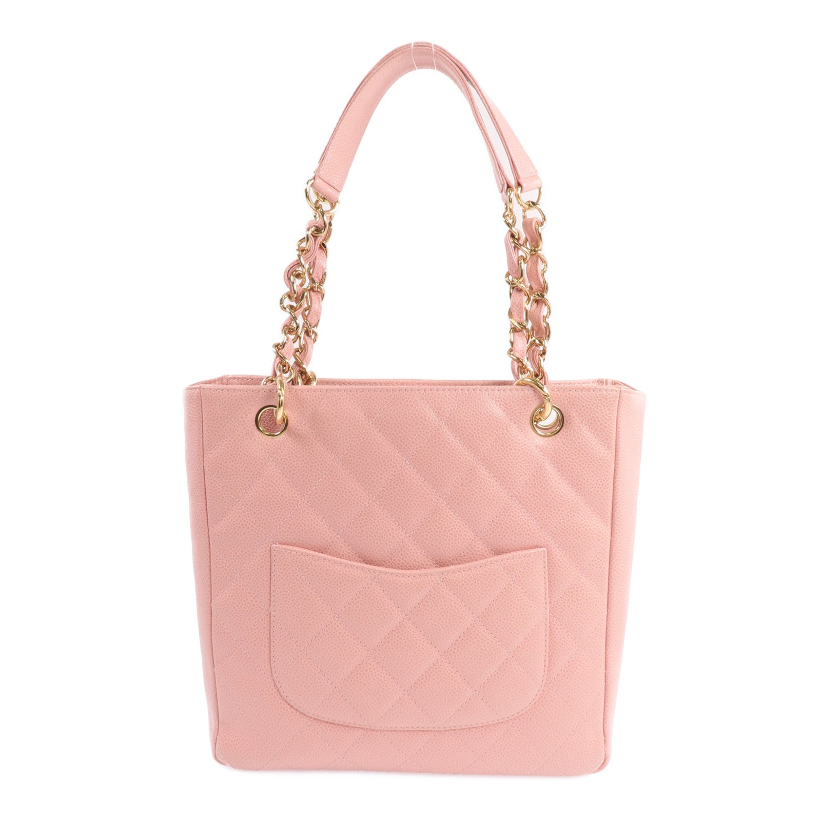 CHANEL PST Petite Shopping Tote Bag金扣鏈帶肩背袋