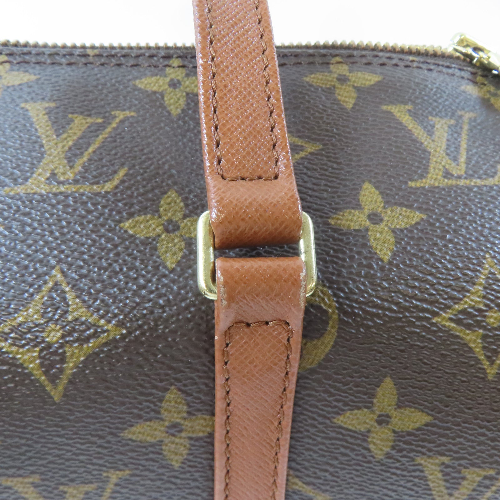LOUIS VUITTON Monogram Papillon GM金扣手挽袋啡色