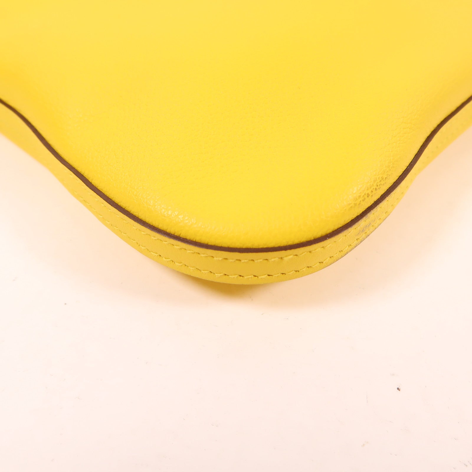 HERMES 【激減優惠】Evercolor皮革Bridado銀扣背包肩背兩用袋Jaune De Naples