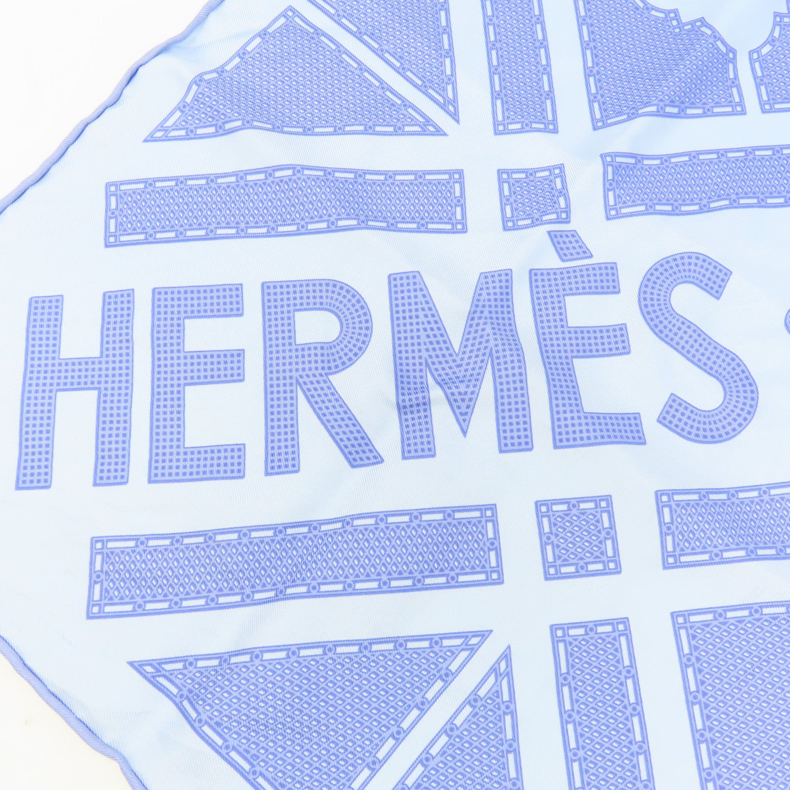 HERMES 【激減優惠】絲質Scarf絲巾淺藍色