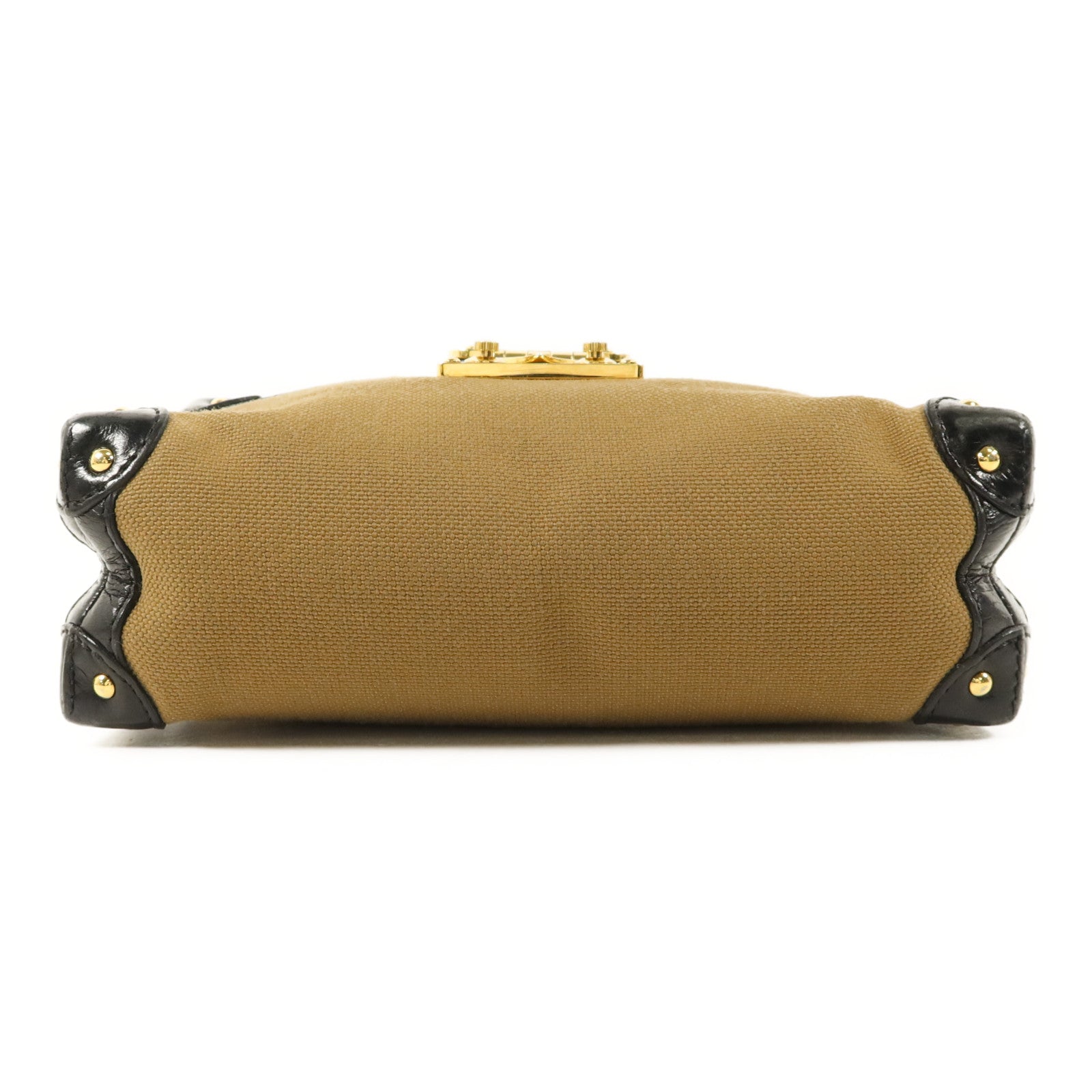 LOUIS VUITTON 帆布Petite Malle Soft MM金扣肩背袋