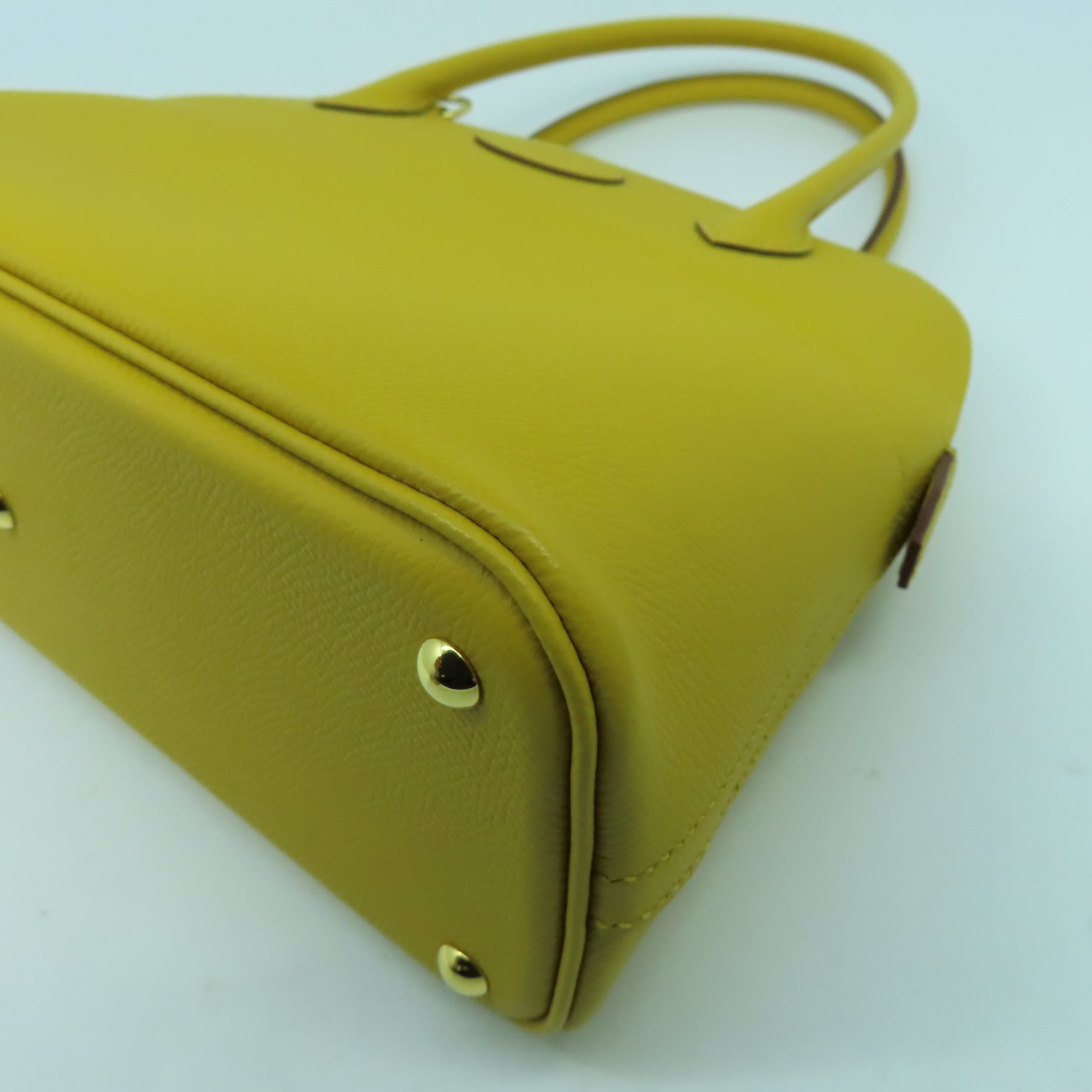 HERMES 【激減優惠】Epsom皮革Bolide 27金扣手挽肩背兩用袋Jaune Ambre黃色