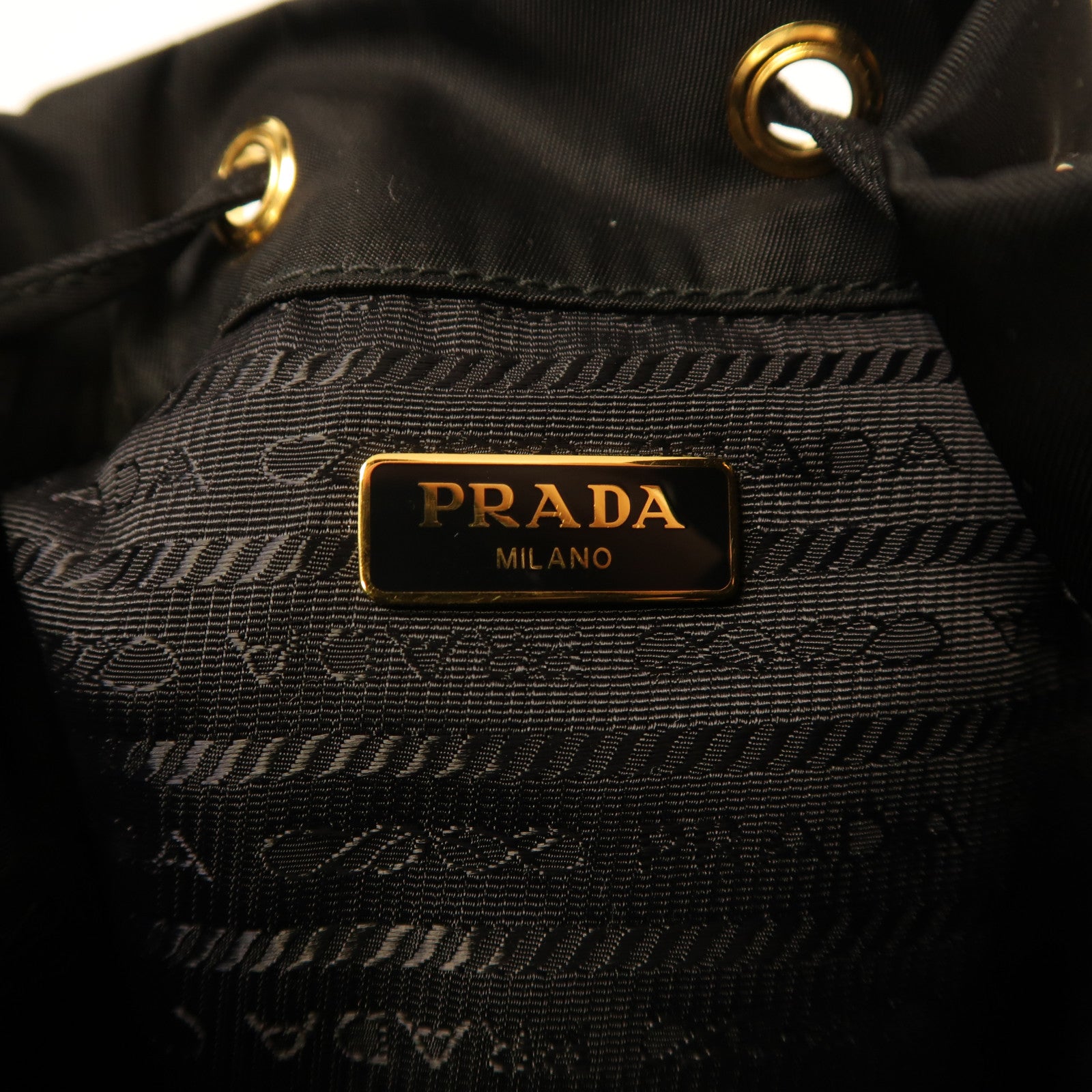 PRADA 尼龍Shoulder Bag金扣手挽肩背兩用袋黑色