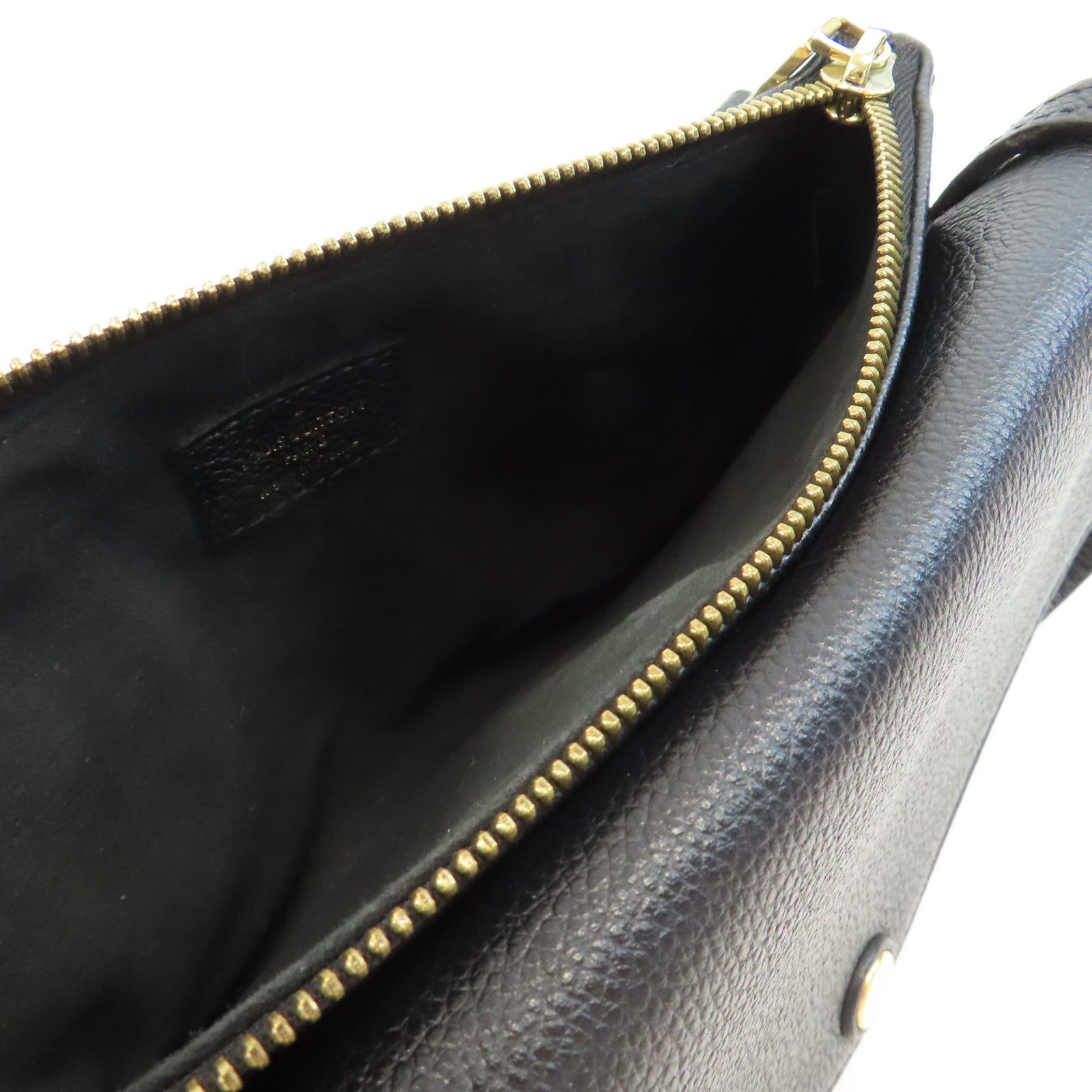 LOUIS VUITTON Monogram Empreinte Twice金扣肩背袋黑色