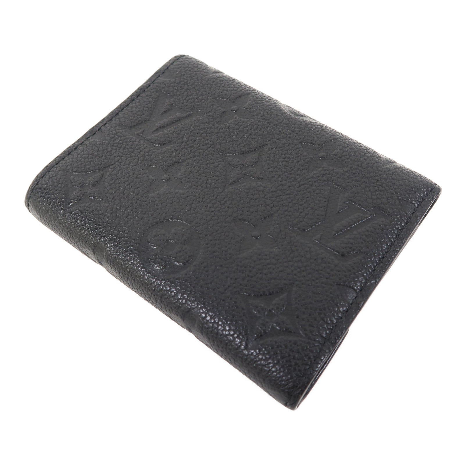 LOUIS VUITTON Monogram Empreinte Victorine Wallet金扣錢包黑色