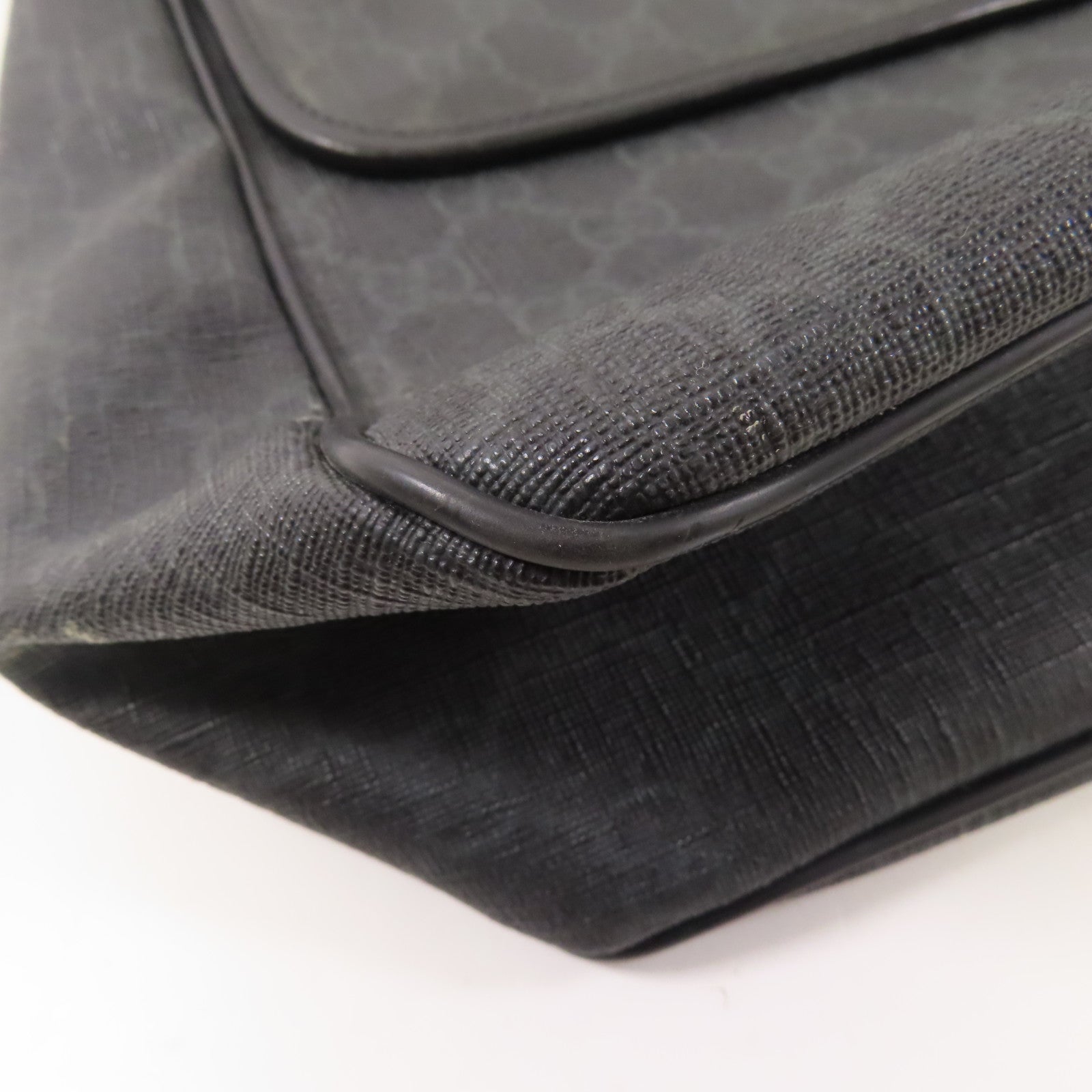 GUCCI GG Shoulder Bag 169935 PVC Coated Canvas Black