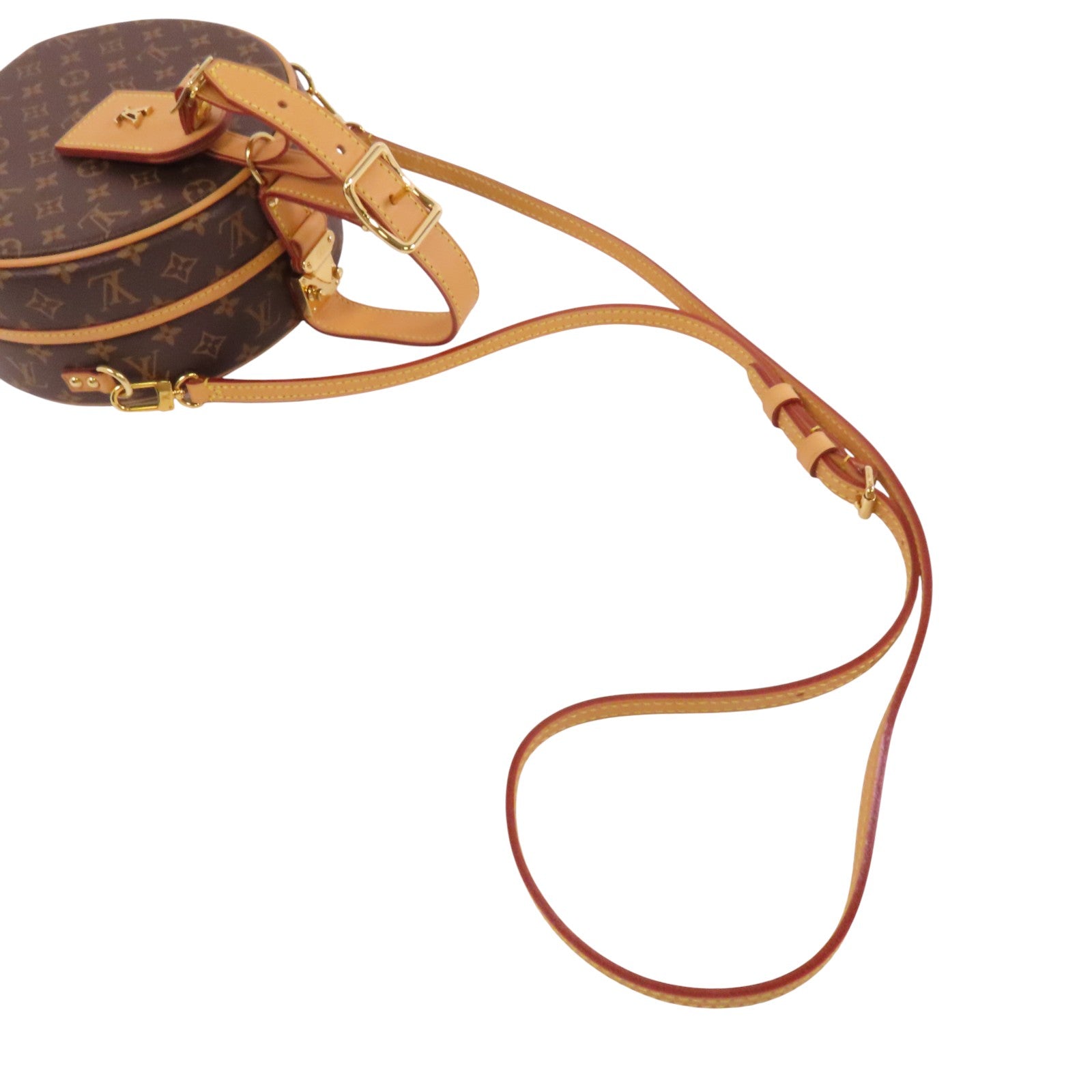 LOUIS VUITTON Monogram Petite Boite Chapeau金扣手挽肩背兩用袋