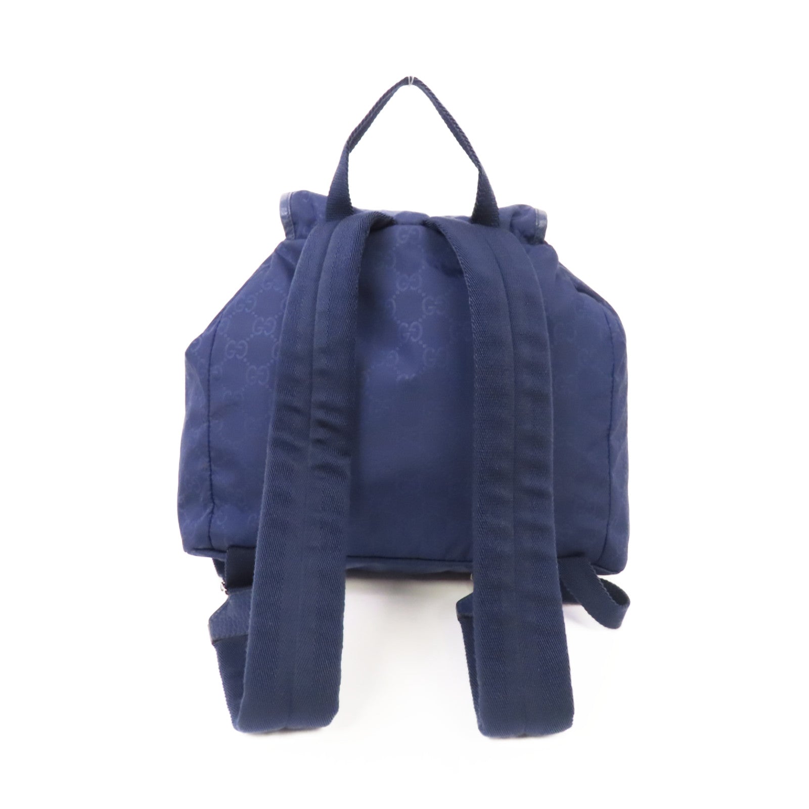 GUCCI 尼龍Rucksack銀扣背包藍色