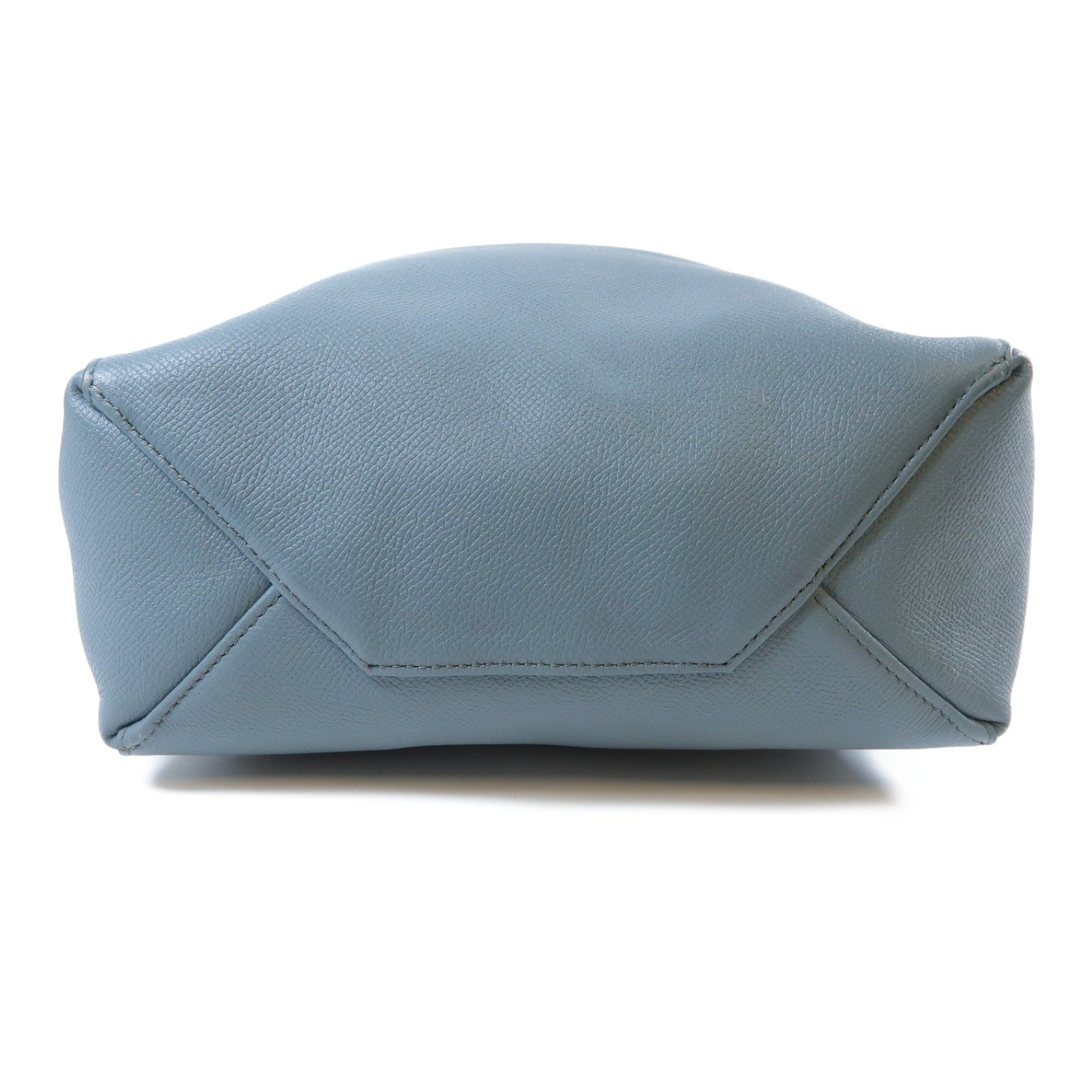 CELINE **【激減優惠】牛皮皮革Cabas 2 Way Shoulder Bag金扣手挽肩背兩用袋白色/藍色