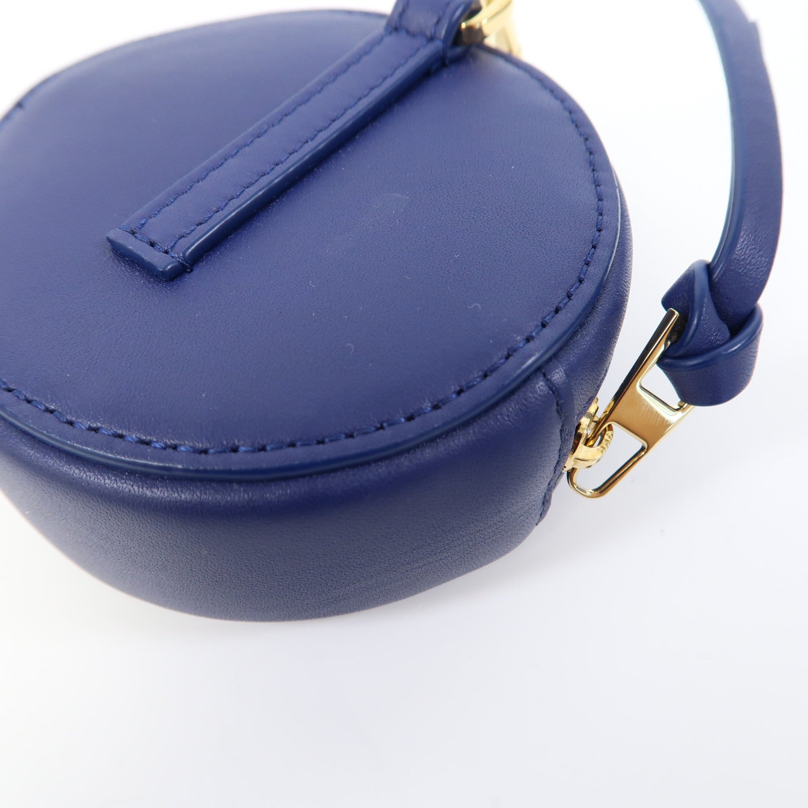 LOEWE 【激減優惠】牛皮皮革Inflated Anagram Cookie金扣零錢包藍色