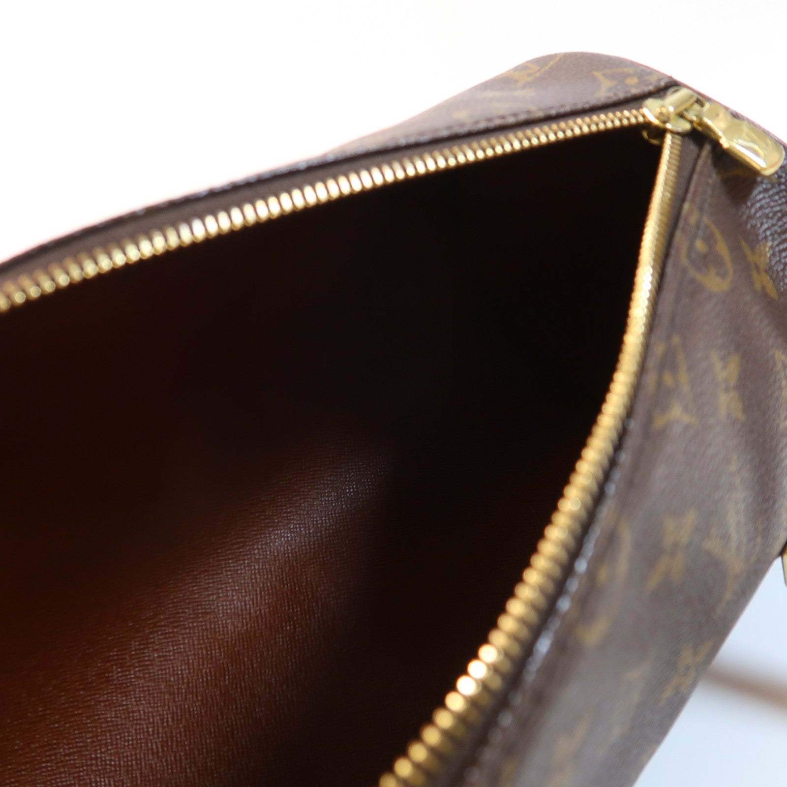 LOUIS VUITTON Monogram Papillon PM金扣肩背袋啡色