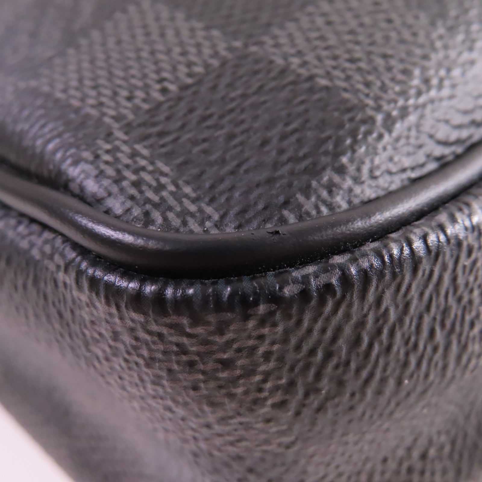 LOUIS VUITTON Damier Graphite Briefcase銀扣手挽肩背兩用袋黑色/灰色
