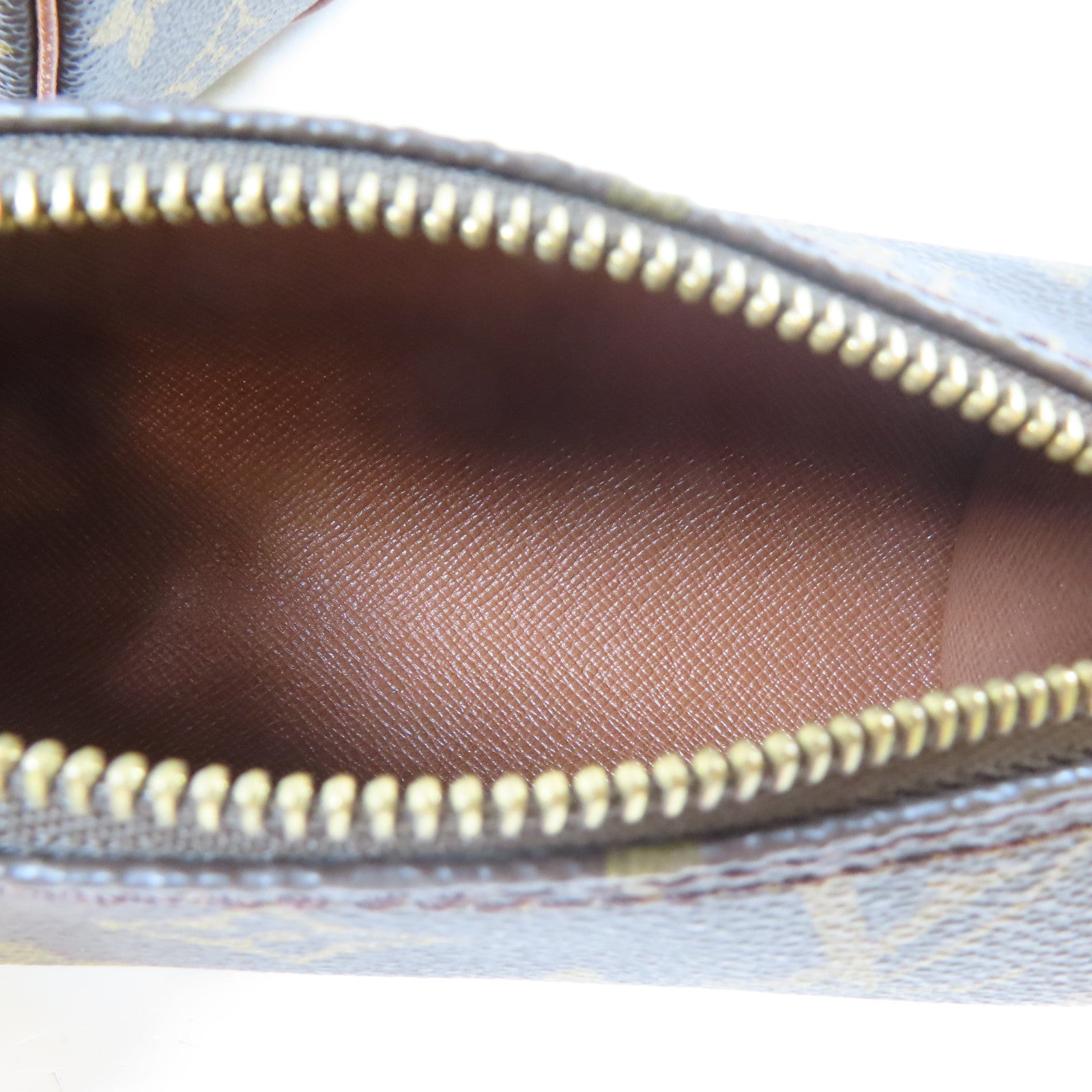 LOUIS VUITTON Monogram Papillon GM金扣手挽袋啡色
