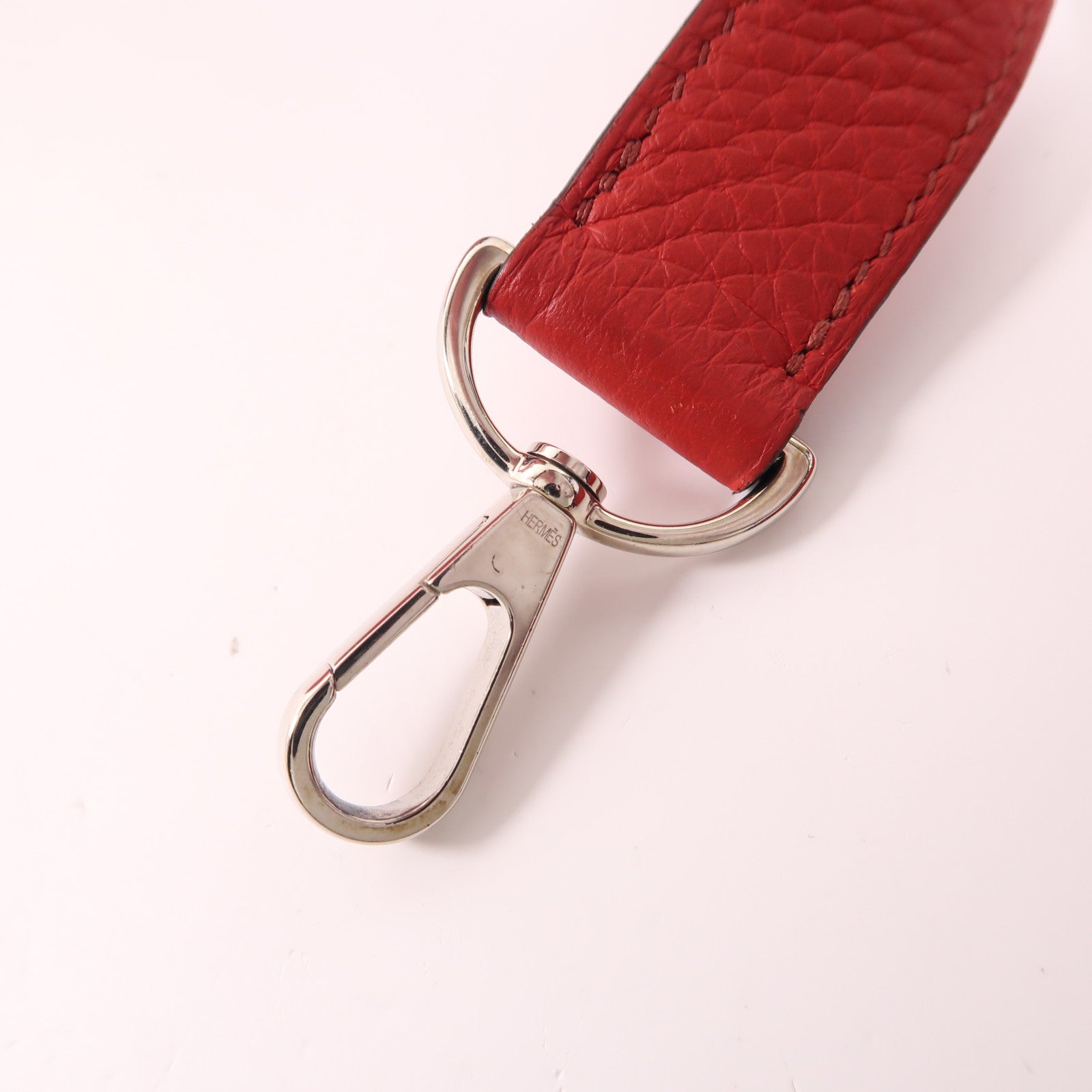 HERMES 【激減優惠】Clemence皮革Jypsiere銀扣肩背袋Rouge H