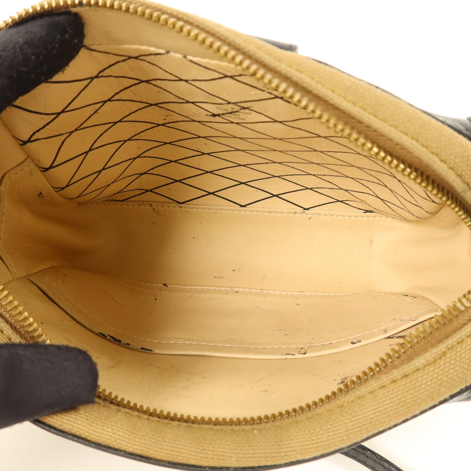 LOUIS VUITTON 帆布Petite Malle Soft MM金扣肩背袋