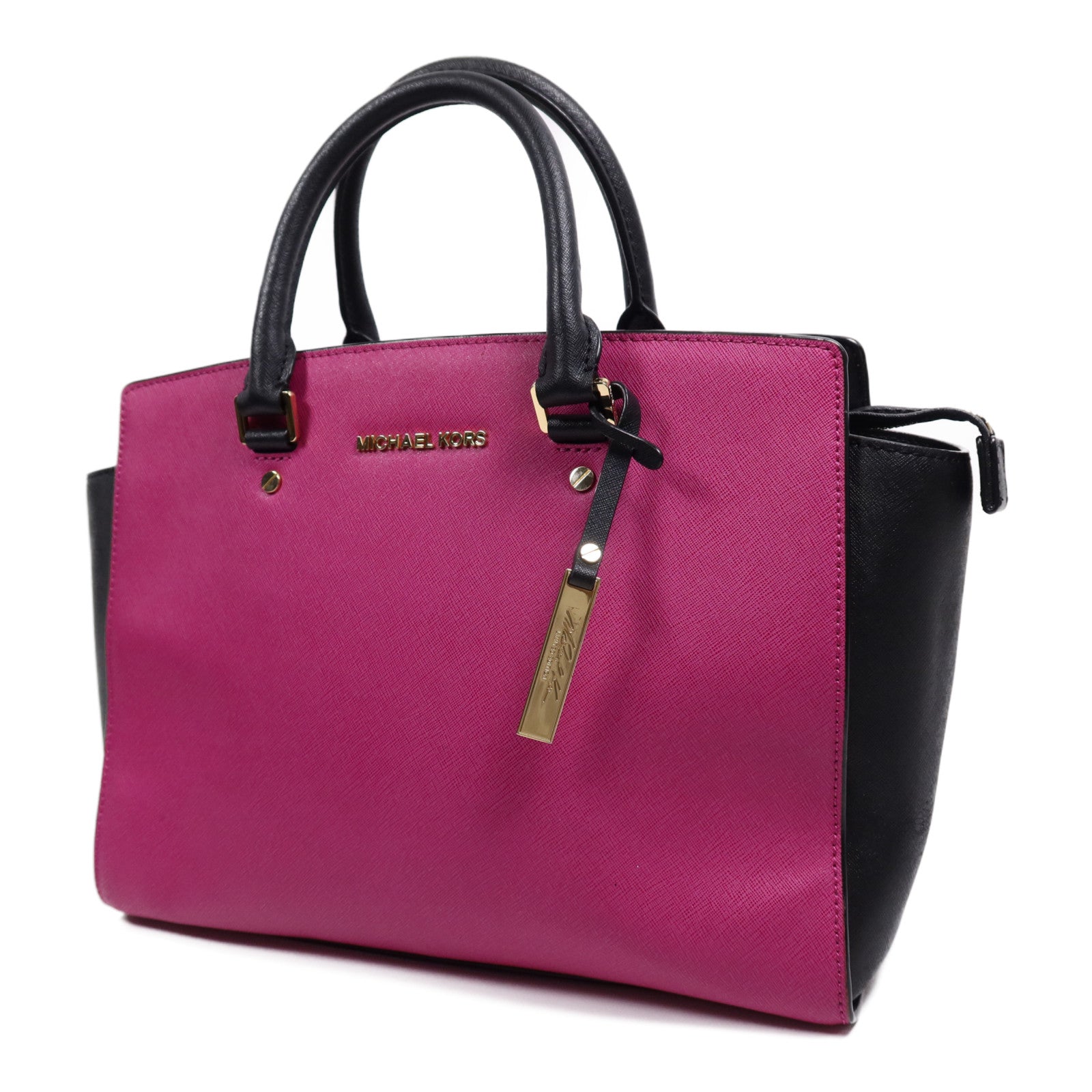 Michael Kors 牛皮皮革2 way Shoulder Bag金扣手挽肩背兩用袋