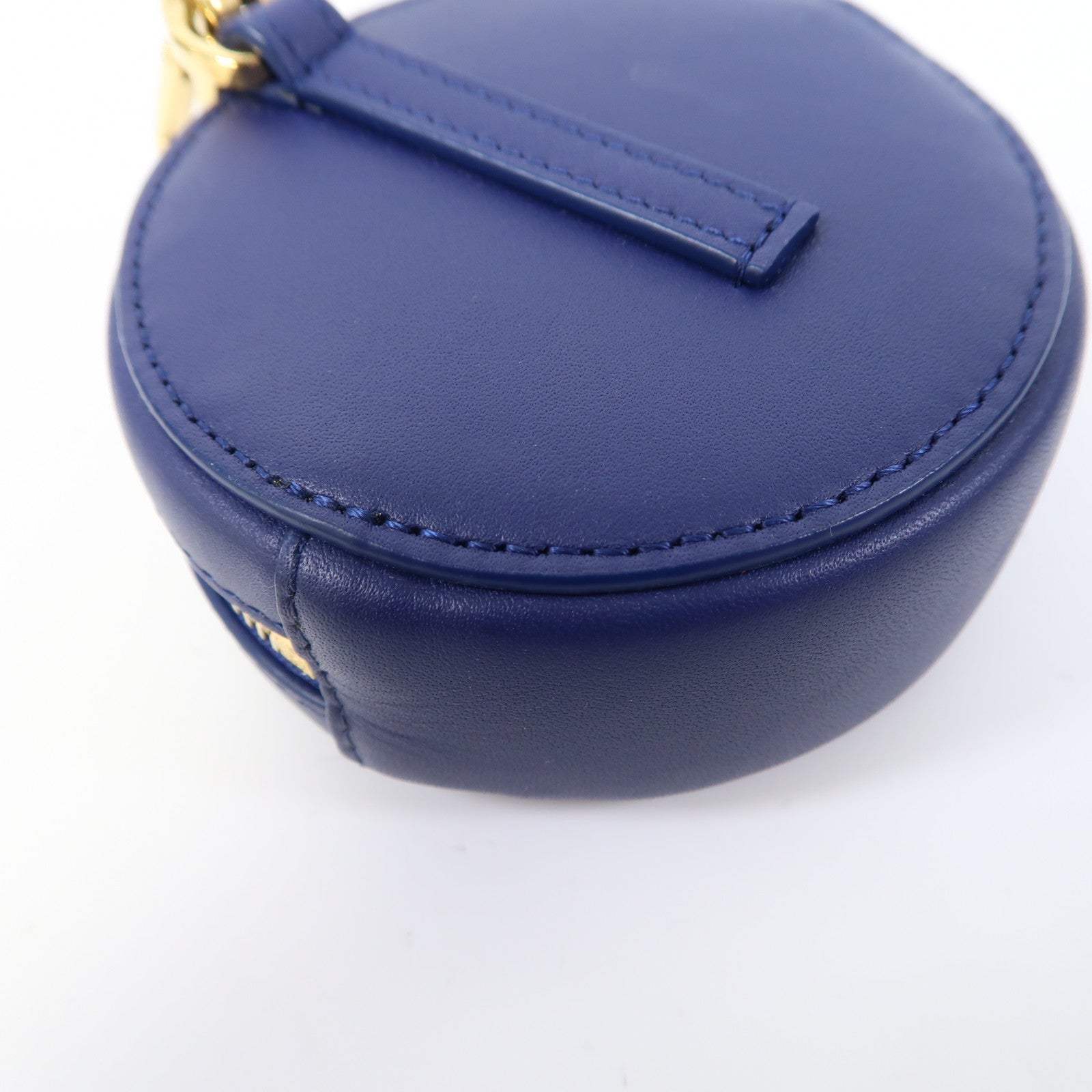 LOEWE 【激減優惠】牛皮皮革Inflated Anagram Cookie金扣零錢包藍色