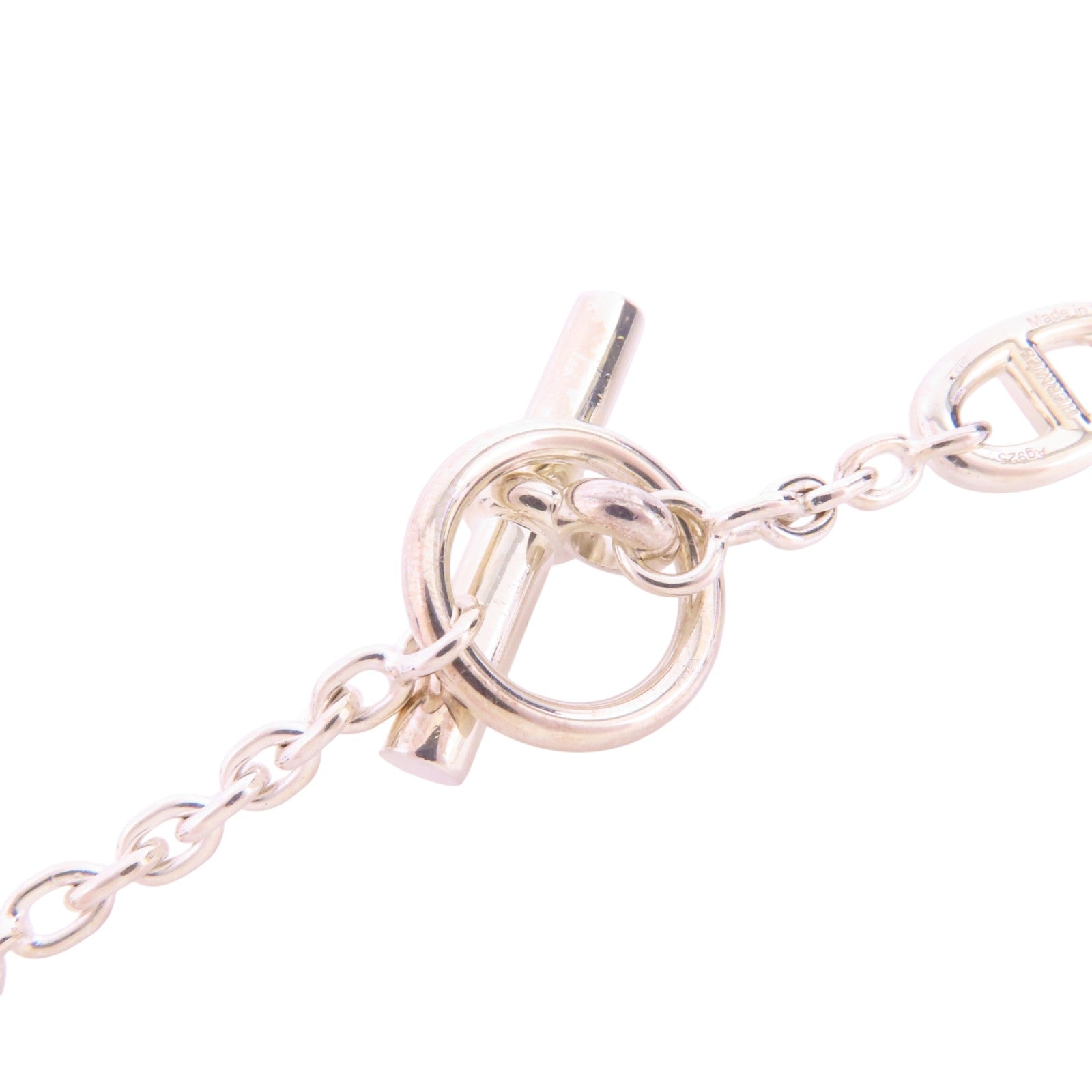 HERMES 925純銀Farandole Long Necklace銀扣項鏈