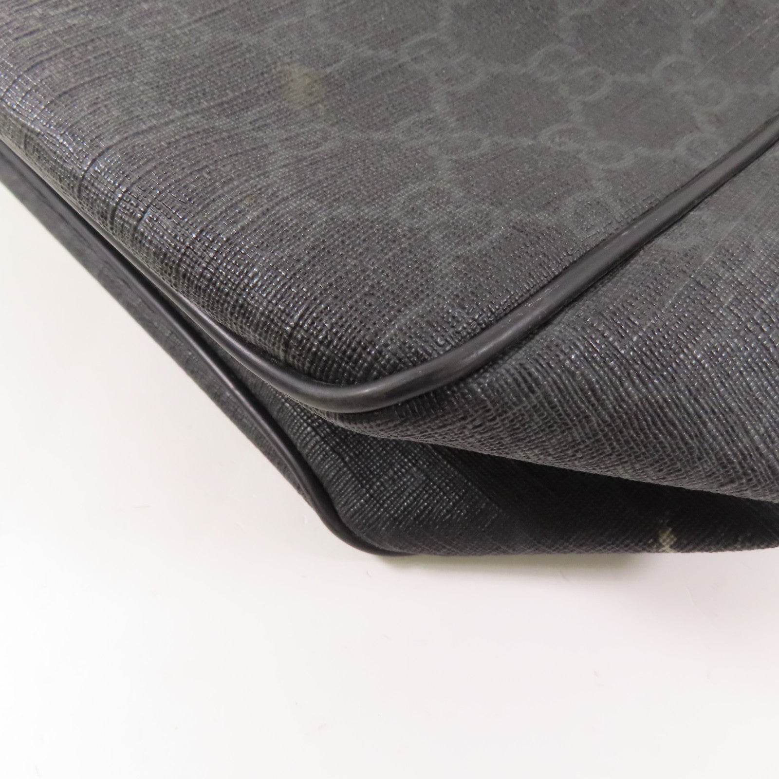 GUCCI GG Shoulder Bag 169935 PVC Coated Canvas Black